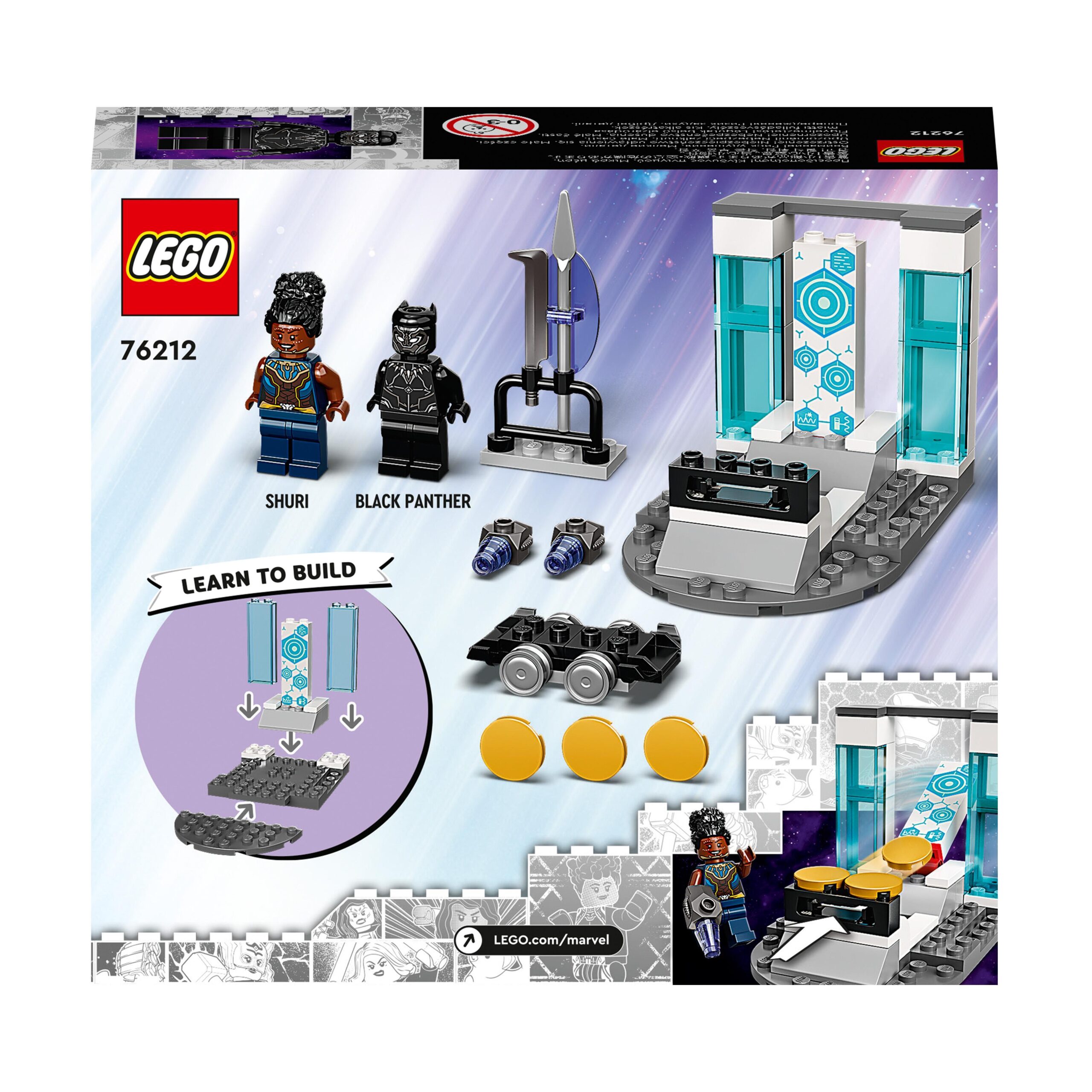 Lego marvel 76212 il laboratorio di shuri, con black panther supereroe, giochi per bambini e bambine dai 4 anni, idee regalo - Avengers, Lego, Spiderman