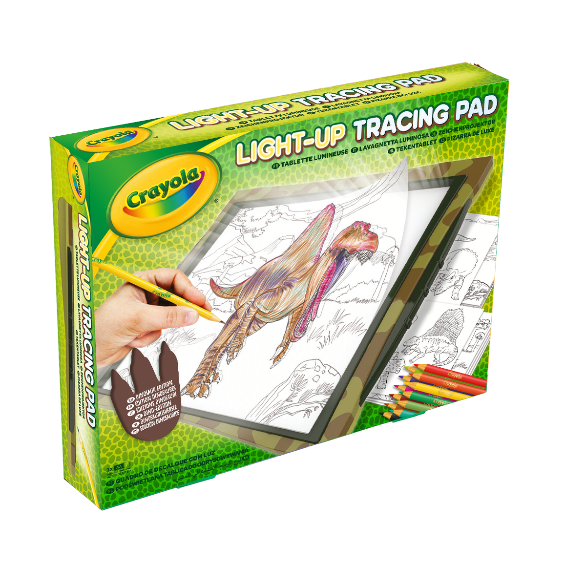 Crayola - lavagnetta luminosa - dinosauri - light-up tracing pad - CRAYOLA