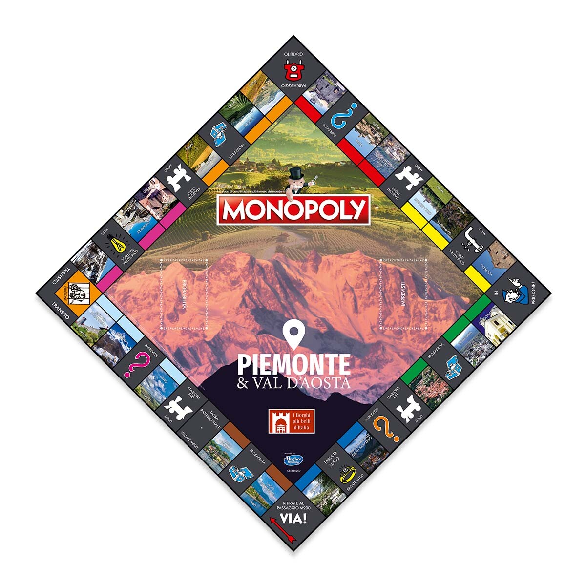 Monopoly - i borghi più belli d'italia - edizione piemonte e valle d'aosta - MONOPOLY