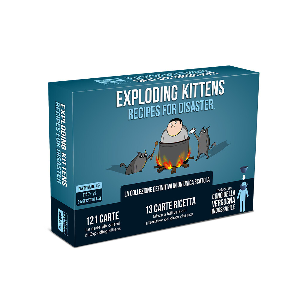 Asmodee - exploding kittens recipes for disaster, gioco di carte - 