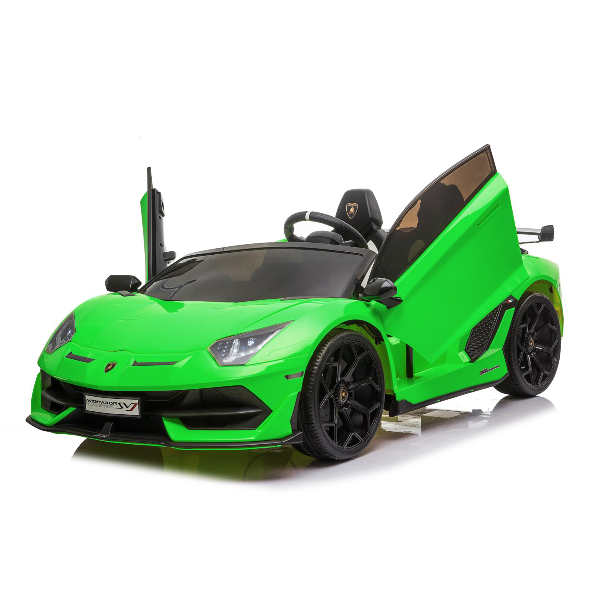 Lamborghini aventador svj roadster elettrica 12v telecomandata per bambini 3-6 anni con 2 velocità massime, fari funzionanti, pulsante start/stop e presa usb - SUN&SPORT