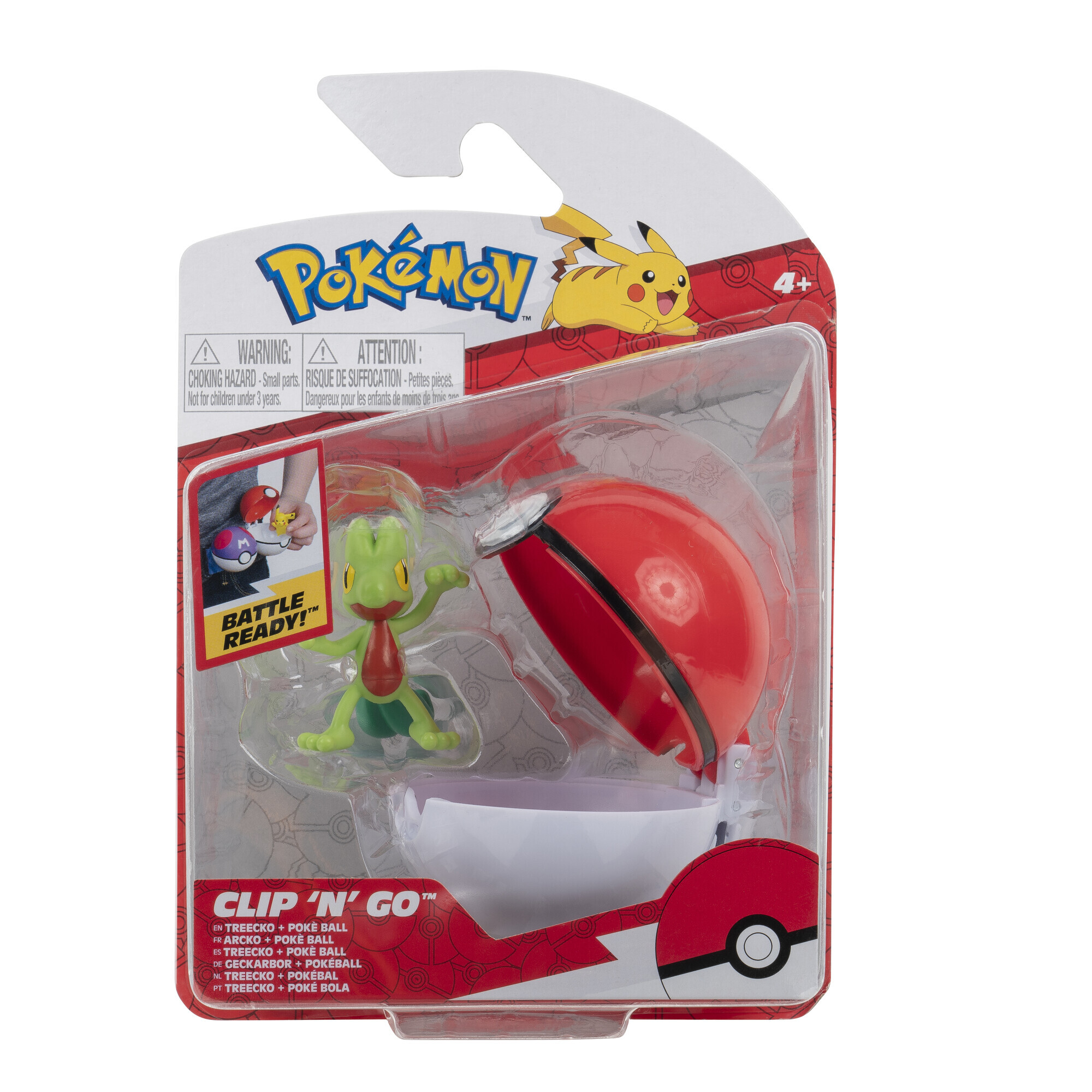 Pokemon clip'n go con personaggio -treecko & poke ball - POKEMON