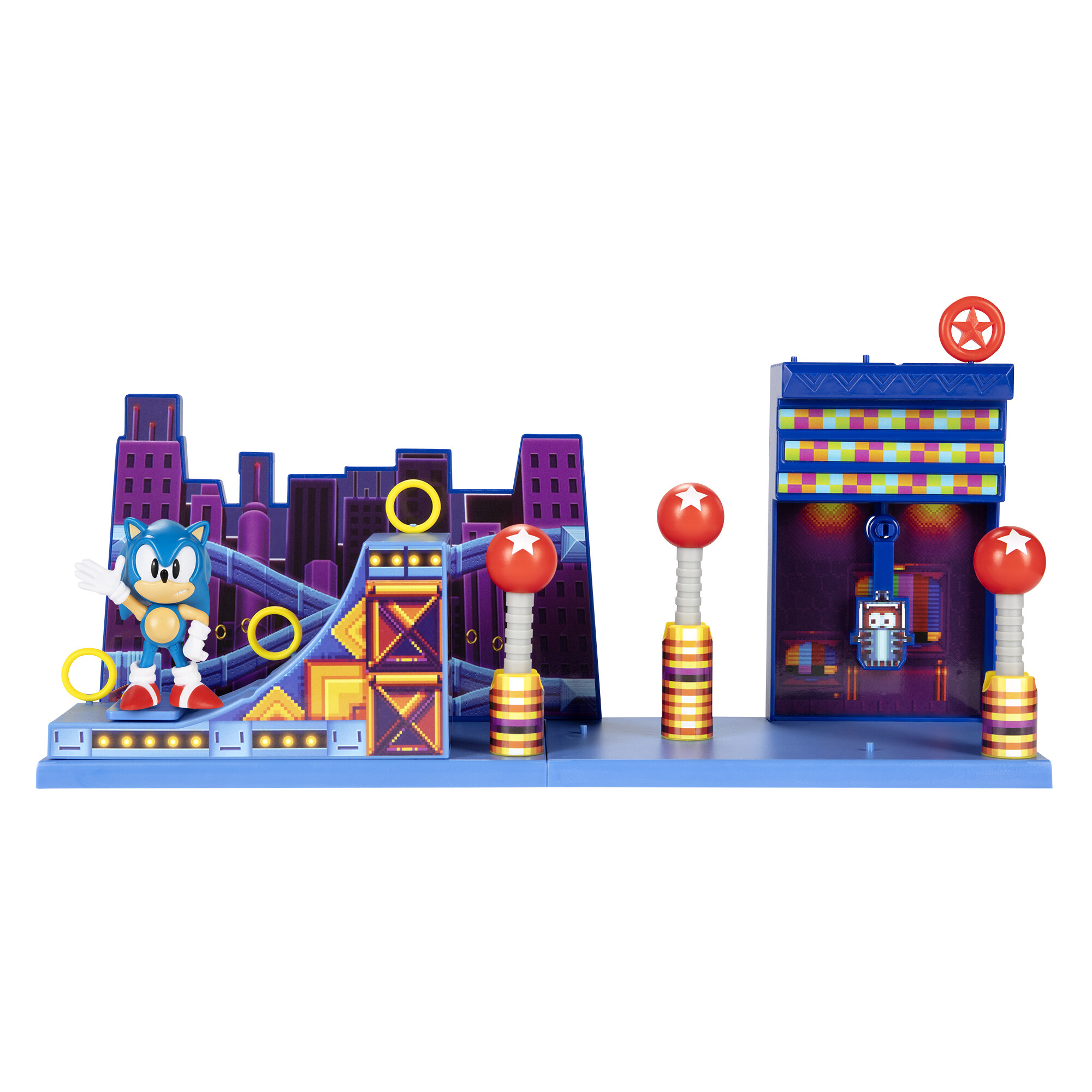Sonic studiopolis playset con personaggio di sonic da 6 cm - Sonic
