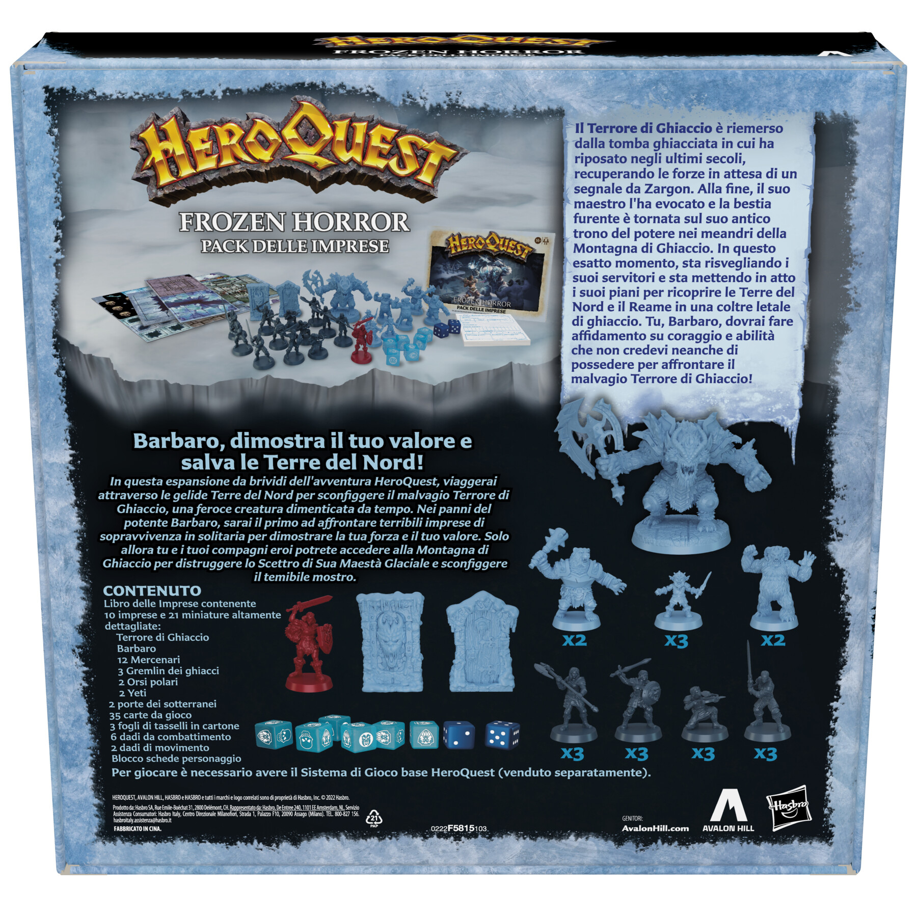 Heroquest frozen horror, pack delle imprese, espansione - DISNEY PRINCESS