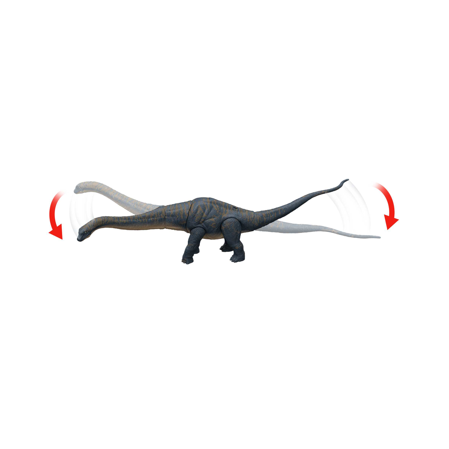 Jurassic world - dreadnotus dinosauro con collo e coda lunghi, giocattolo per bambini 4+ anni - Jurassic World