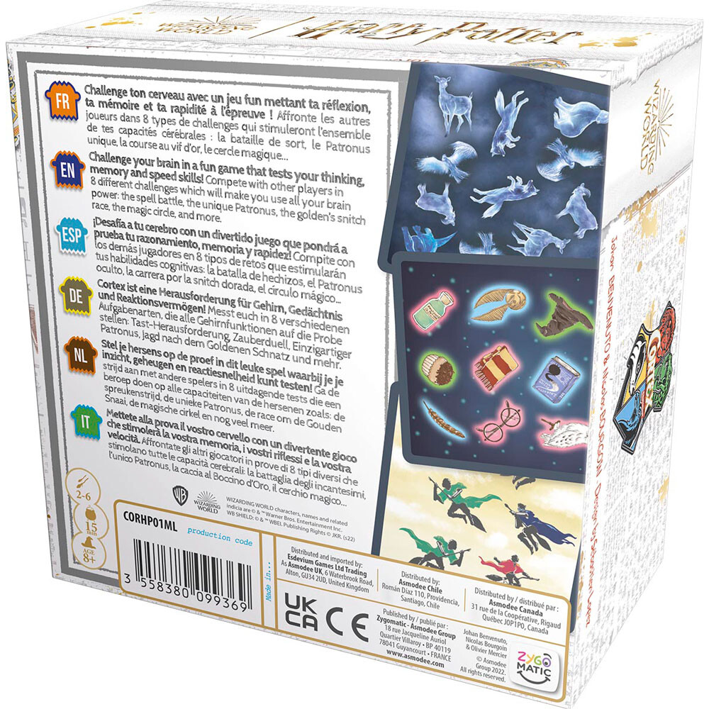 Asmodee - cortex harry potter, party game, gioco di carte - 