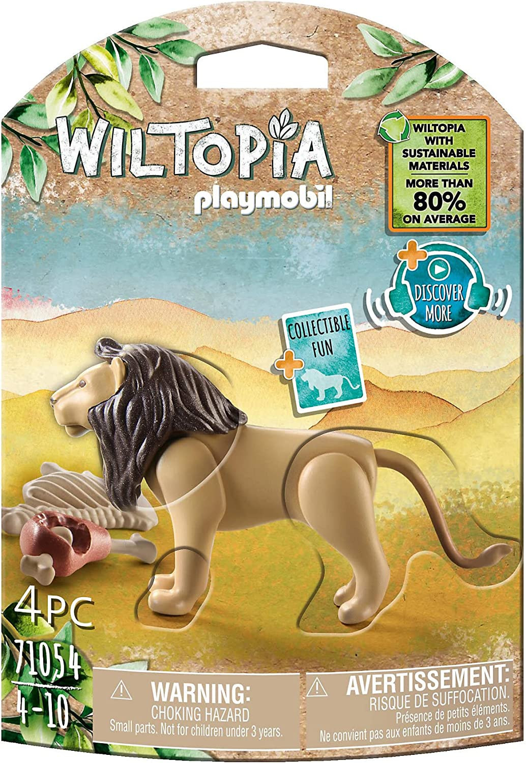 Playmobil- 71054 leone - wiltopia - fatto in materiali sostenibili - Playmobil