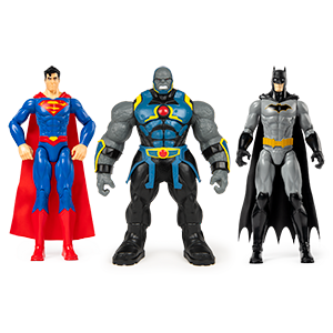 Dc comics , batman , pack da 3 personaggi da 30 cm: batman, cyborg e superman.personaggi con 11 punti di articolazione. giocattolo per bambini dai 3 anni in su - BATMAN
