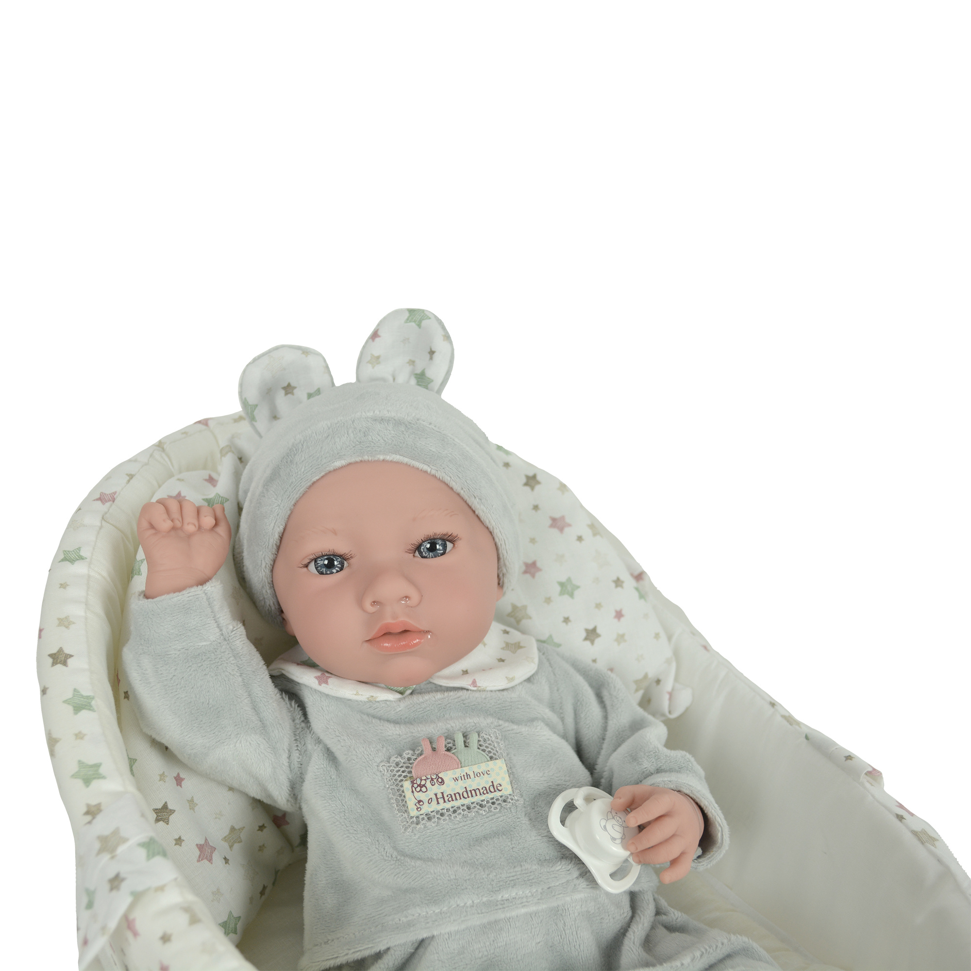 Bambola oliver con culla - 40 cm - LOVE BEBE' PREMIUM