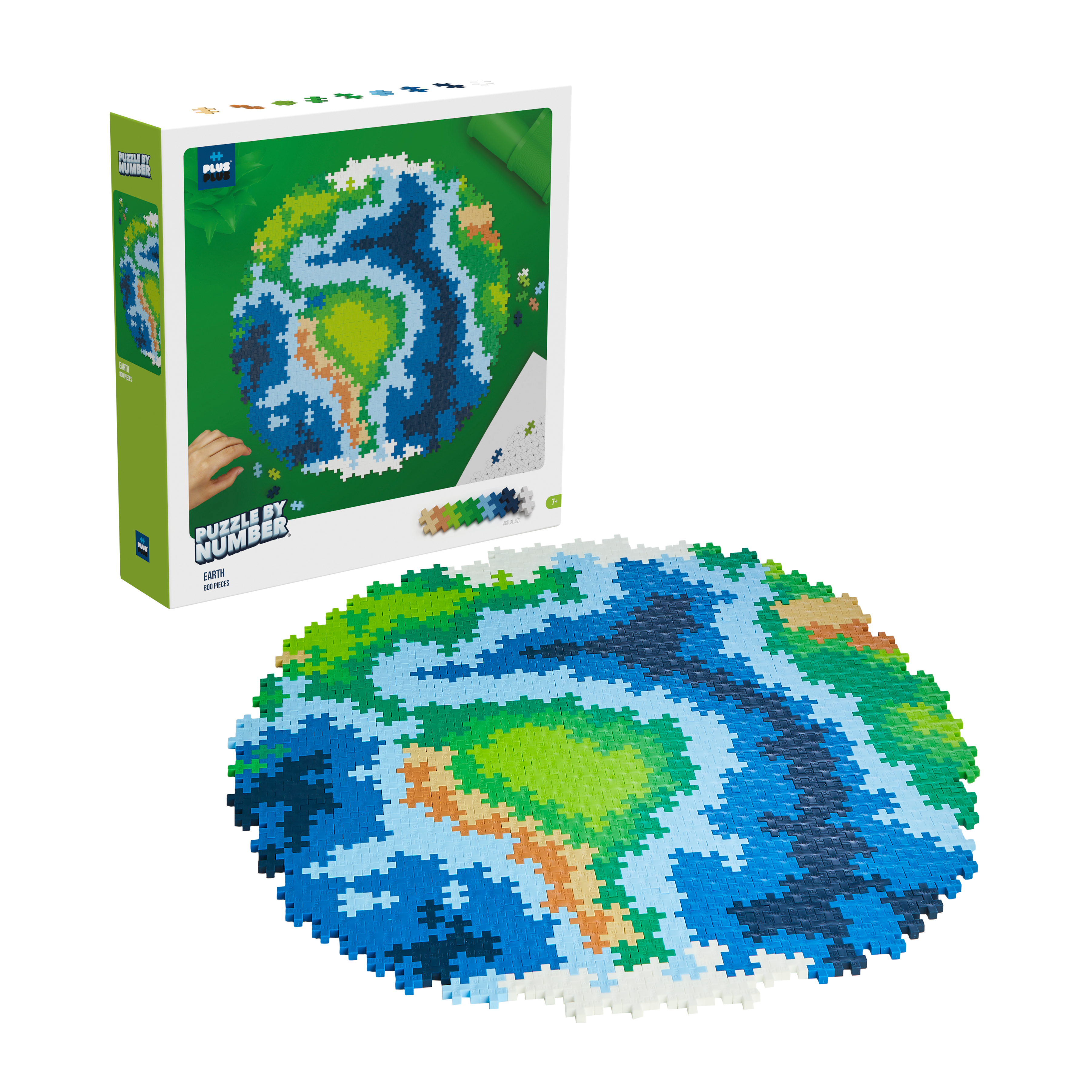 Plus-Plus puzzle by number earth 800pcs - Toys Center