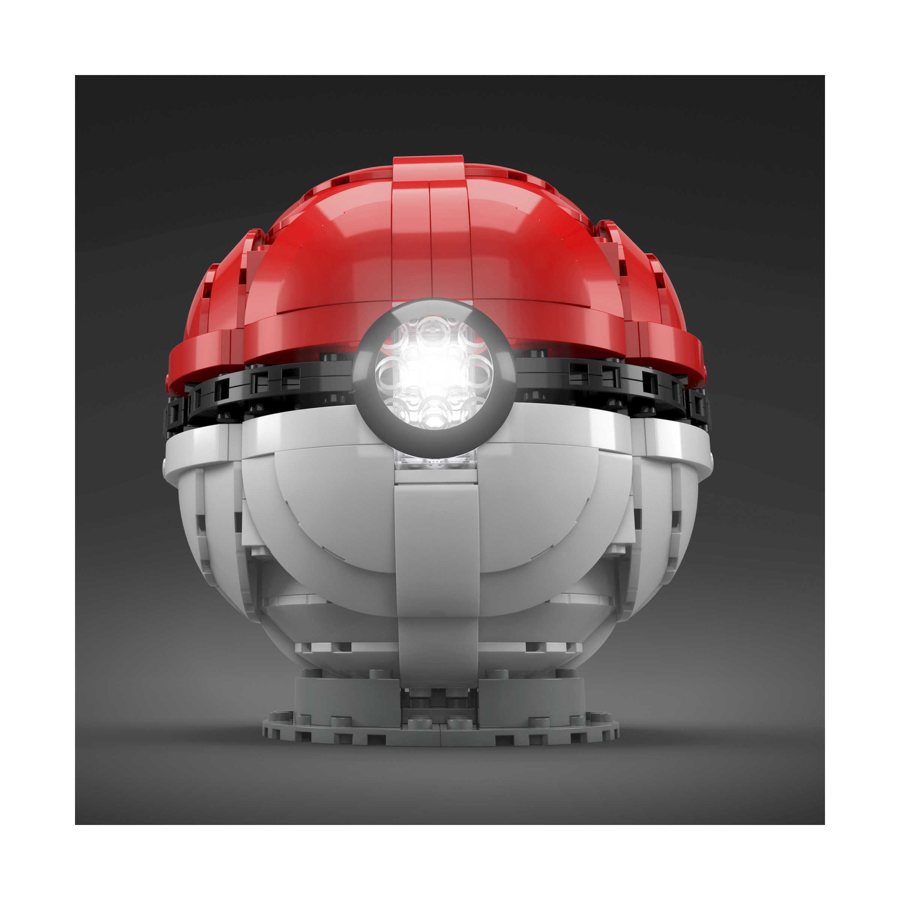 Mega construx pokémon, poké ball gigante che si illumina, da costruire interamente, giocattolo per bambini 10+ anni - POKEMON