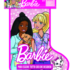 Barbie calza dei sogni 2023, calza della befana dedicata ai cuccioli, con tanti accessori per prendersene cura, 1 stetoscopio, 4 cerotti e tanto altro, giocattolo per bambini 3+ anni, hpb61 - Barbie