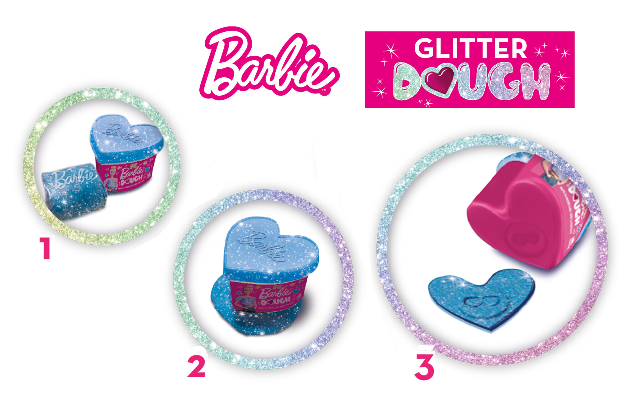 Barbie dough glitter kit 500 g - LISCIANI