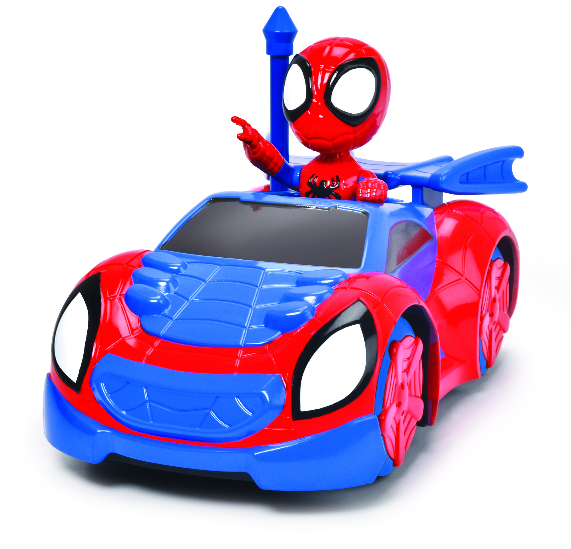 Dickie- radiocomando spidey web crawler, +3 anni, cm 17, scala 1:24, 1 canale - Spiderman