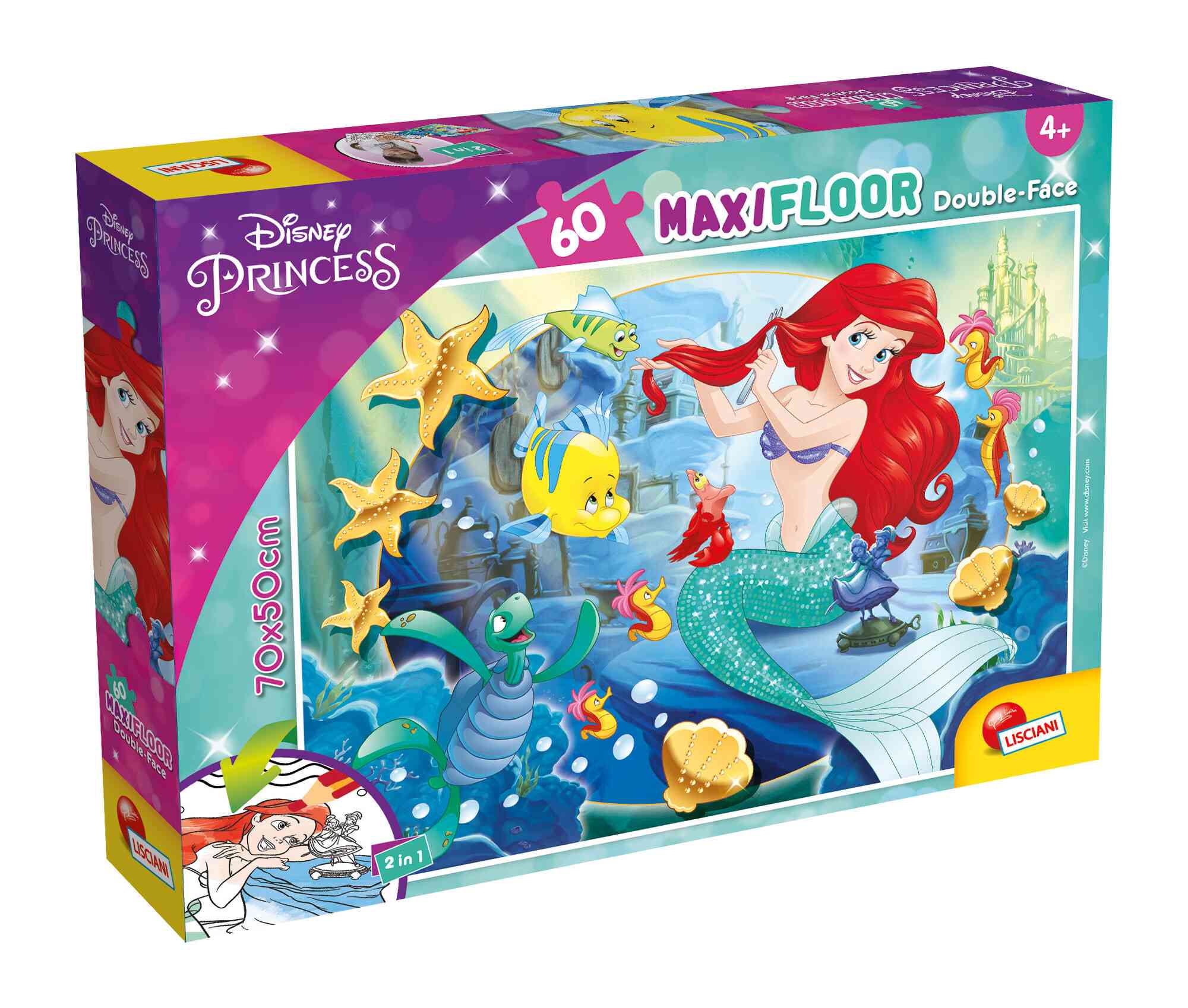 Disney puzzle df maxi floor 60 little mermaid - DISNEY PRINCESS, LISCIANI, Disney