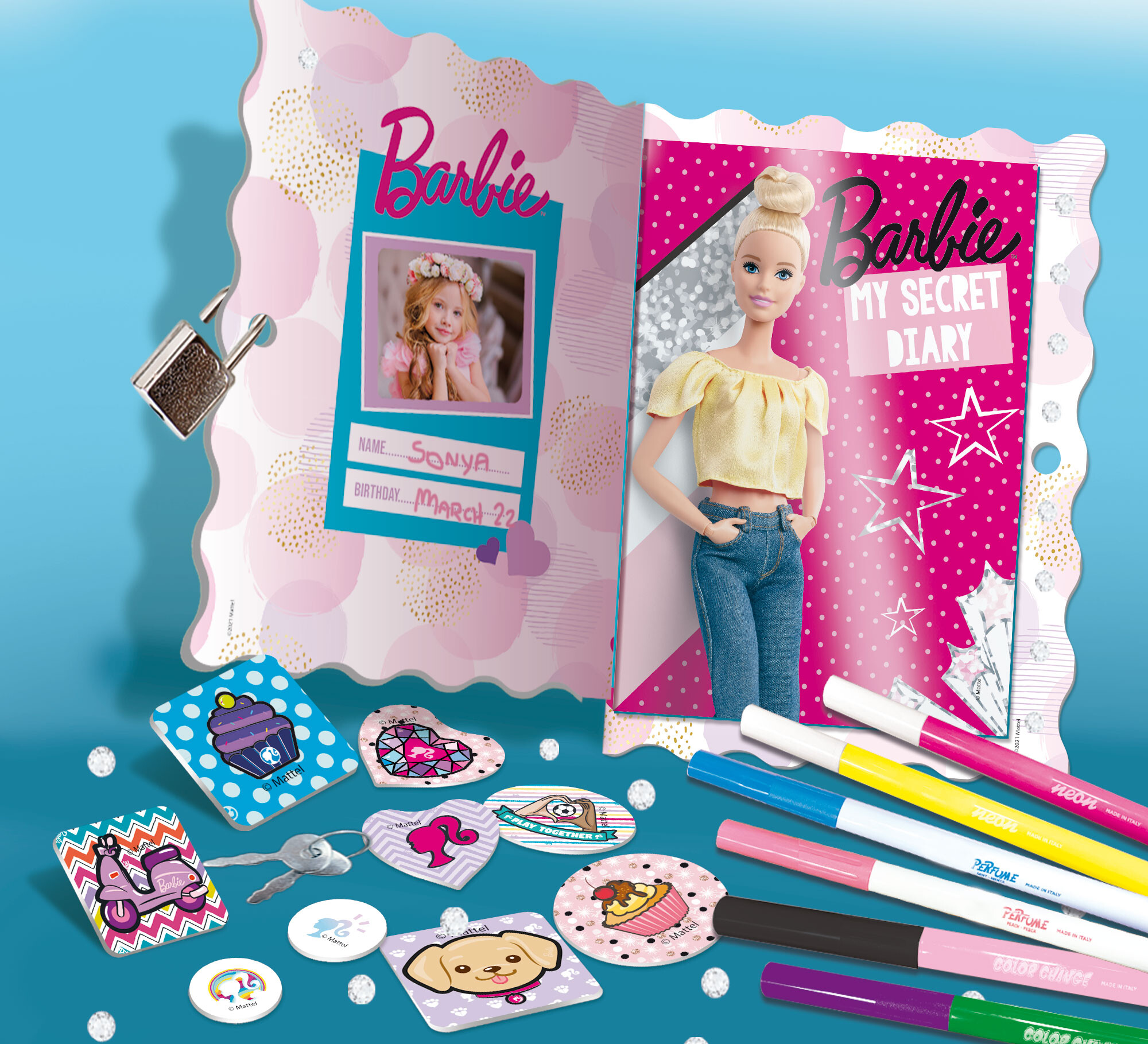 Barbie my secret diary+lucchetto - LISCIANI, Barbie