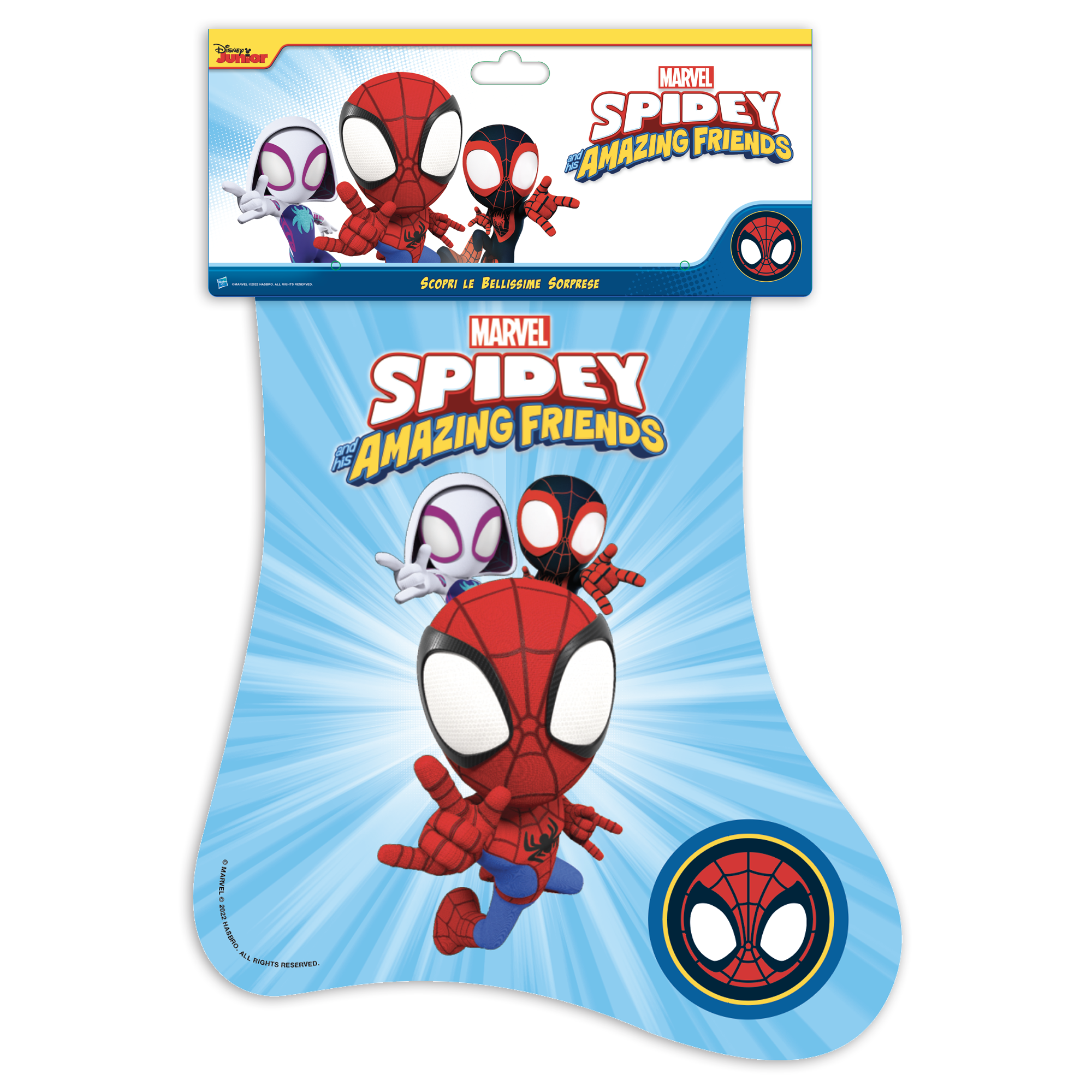 Hasbro - spidey e i suoi fantastici amici, calza della befana 2023 - SPIDEY, Spiderman