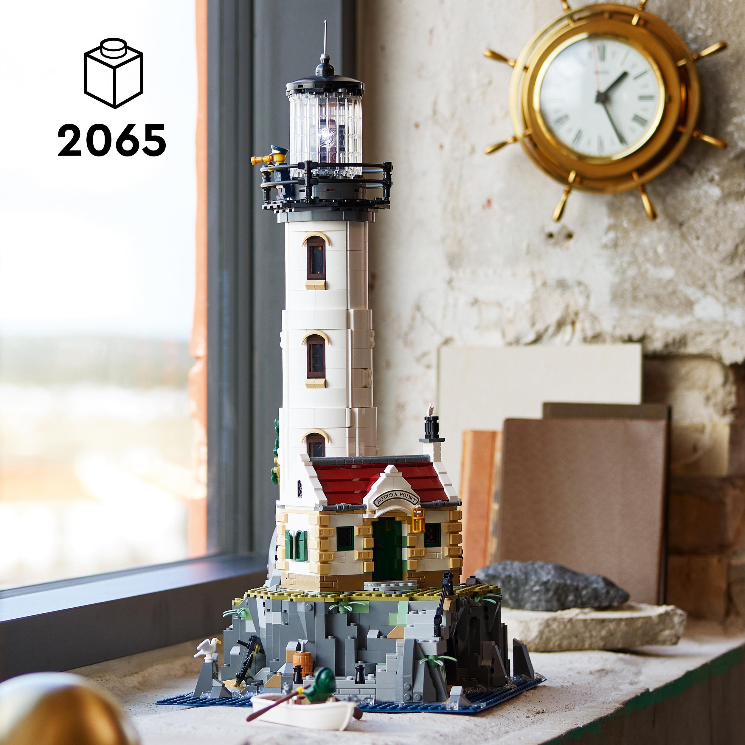 Lego ideas 21335 faro motorizzato con luci, modellismo da costruire adulti, idee regalo per decorazioni casa, hobby creativi - LEGO IDEAS