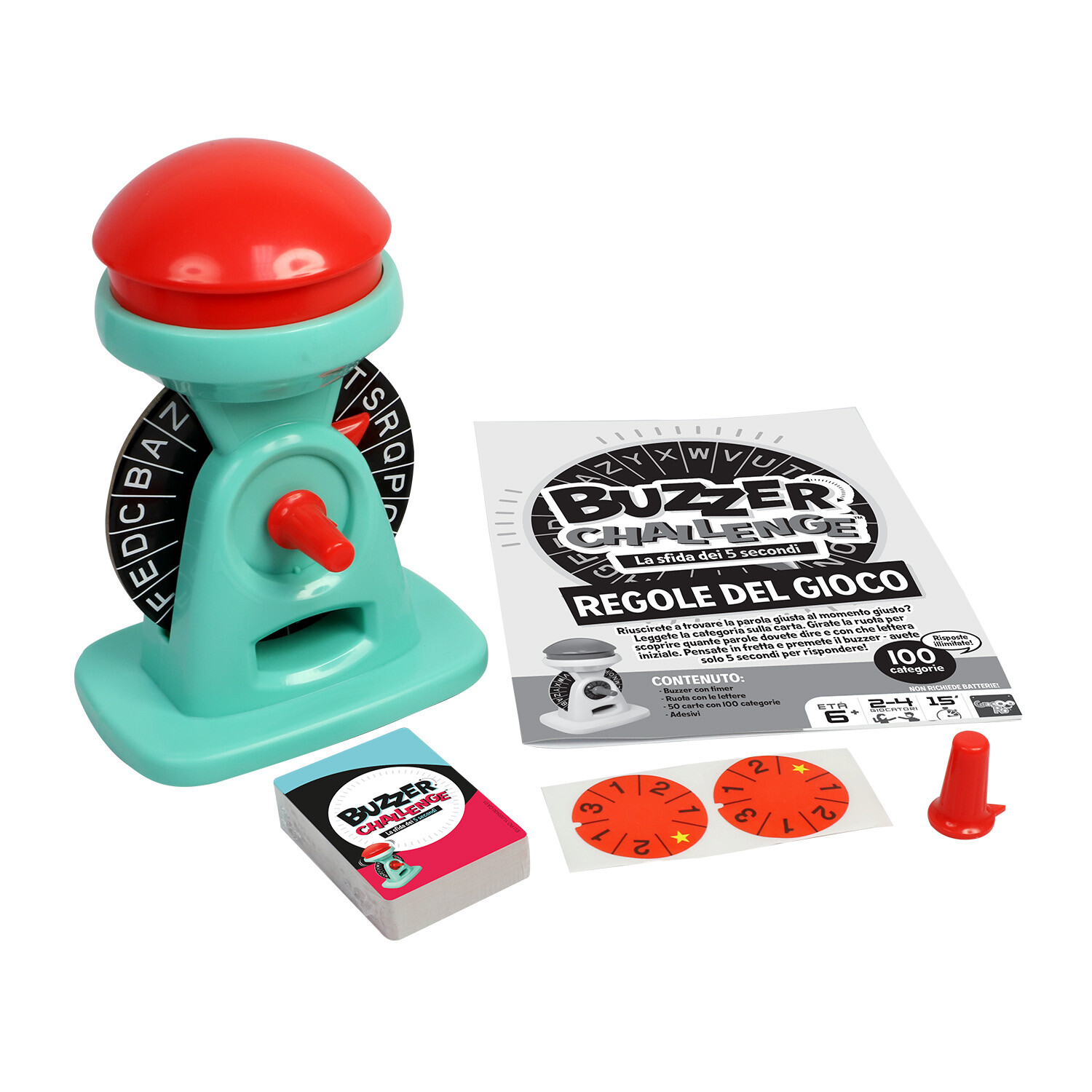 Rocco giocattoli - buzzer challenge - gioco da tavolo per tutta la famiglia - 