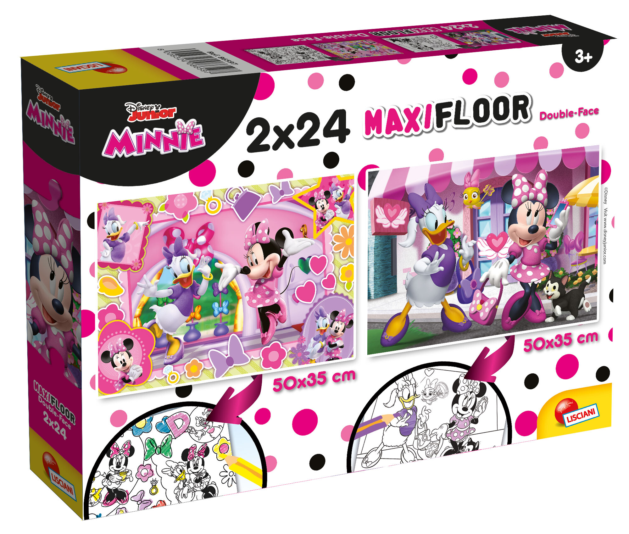 Disney puzzle maxifloor 2 x 24 minnie                                  . - LISCIANI, Minnie