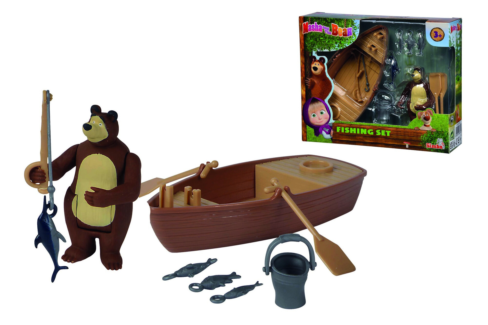 Simba - masha e orso playset barca, + 3 anni, incluso personaggio di orso