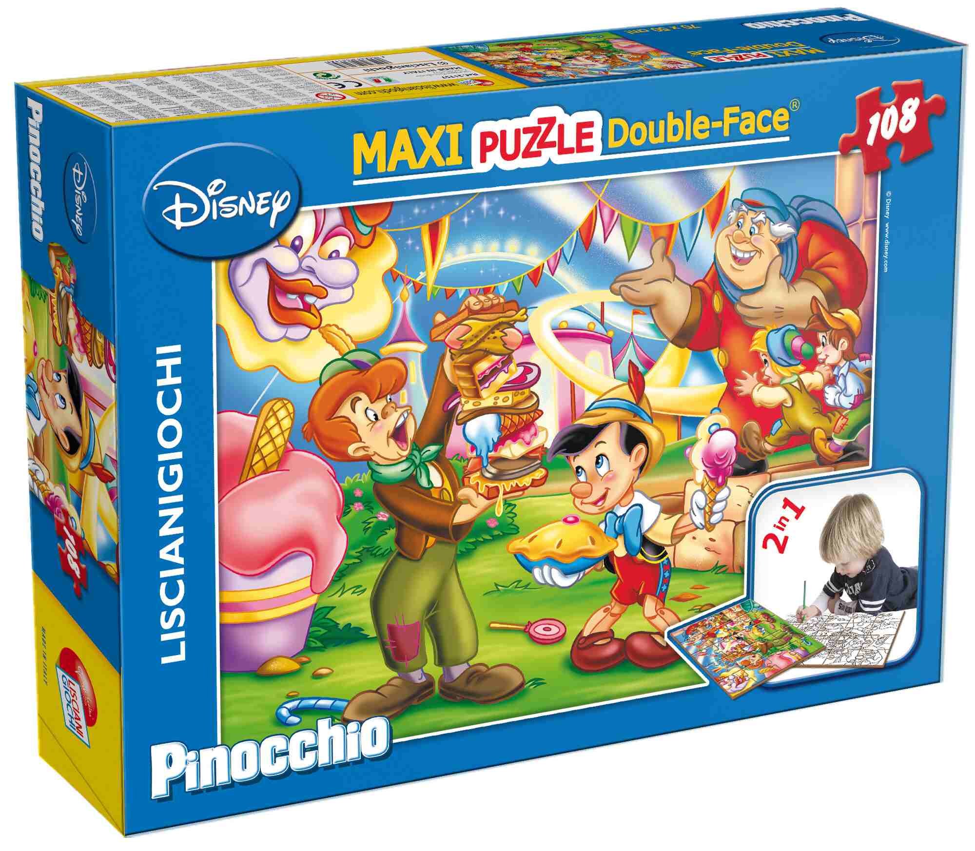 Disney puzzle df maxi floor 108 pinocchio - LISCIANI