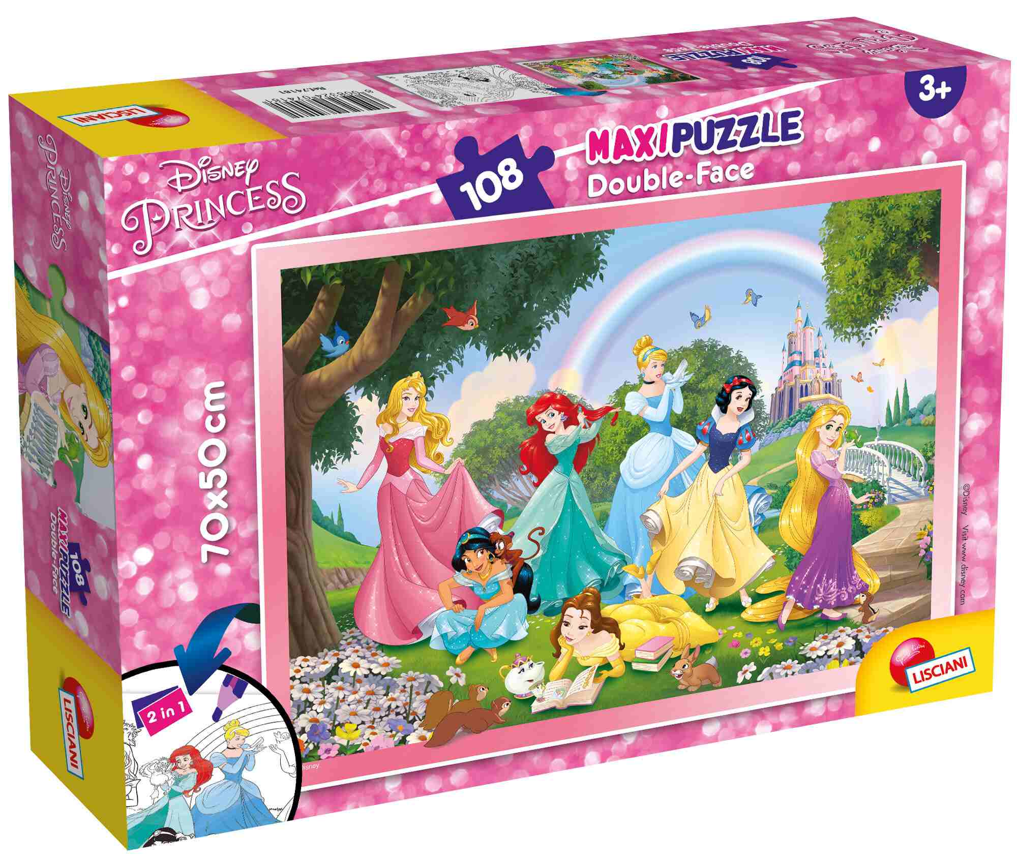Disney puzzle df maxi floor 108 princess - rainbow world - DISNEY PRINCESS, LISCIANI