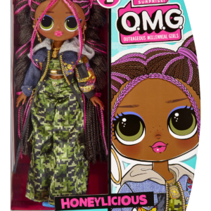 L.o.l. surprise! omg house of surprises bambola alla moda serie 2, honeylicious, include accessori e supporto per la bambola - LOL