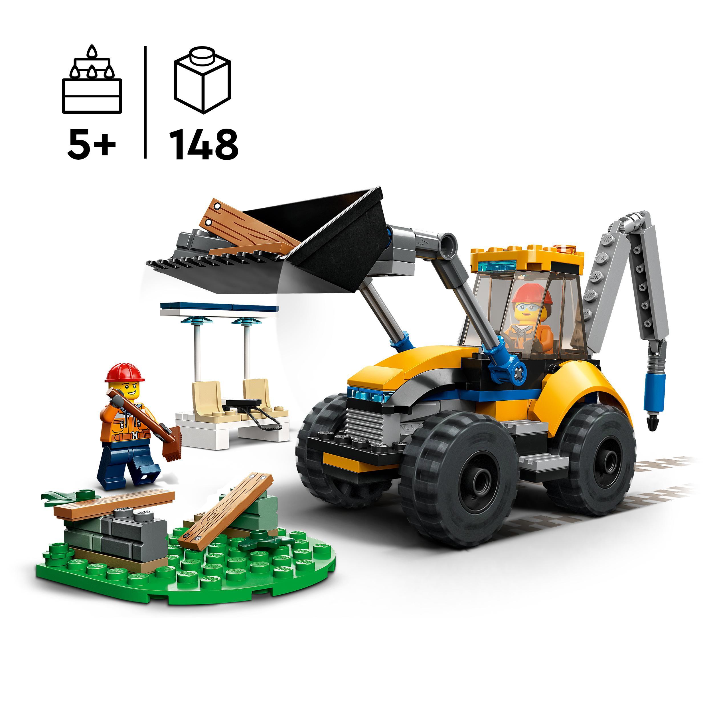 Lego city 60385 scavatrice per costruzioni, escavatore giocattolo con  minifigure, giochi per bambini e bambine, idea regalo - Toys Center