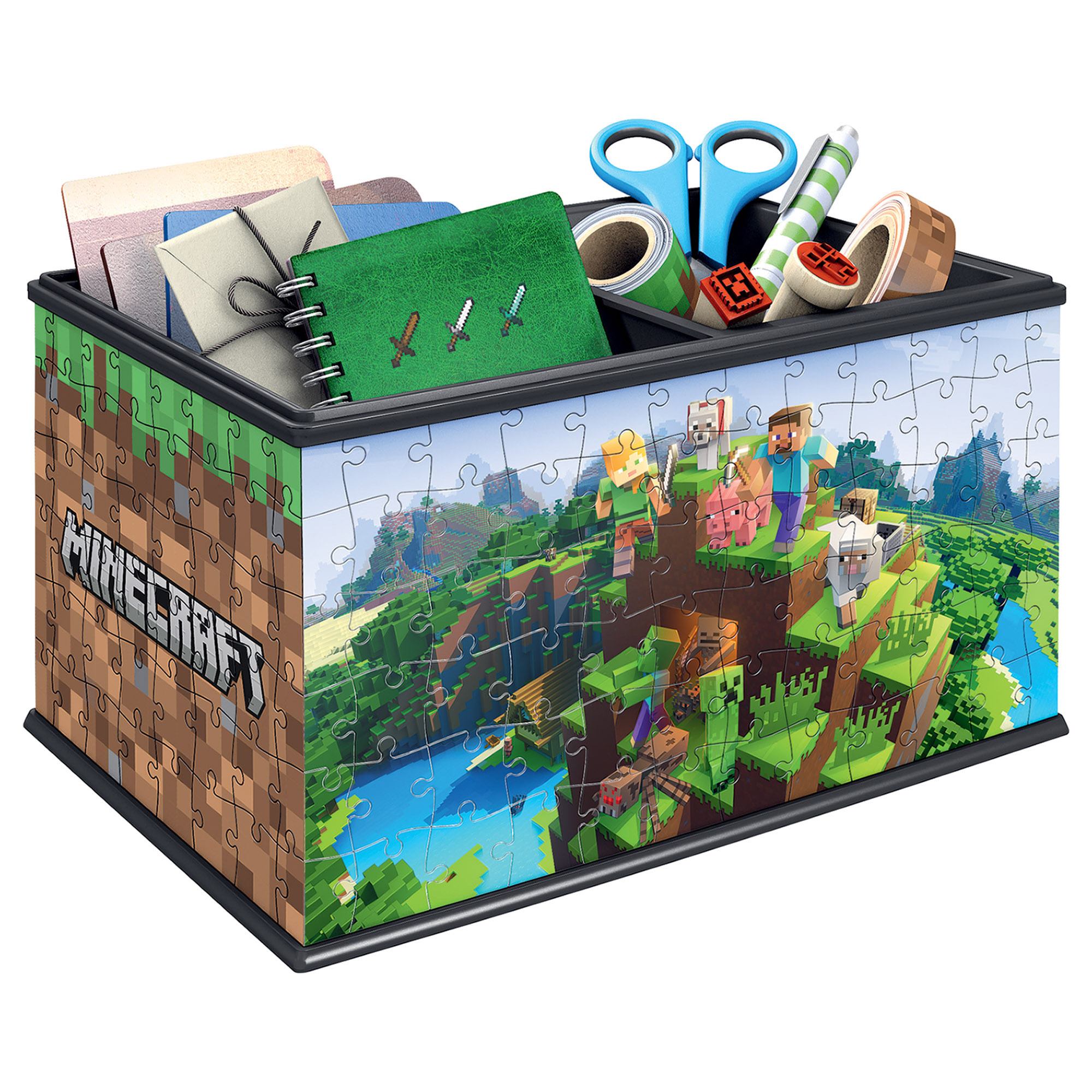 Ravensburger - 3d puzzle storage box minecraft, 216 pezzi, 8+ anni - MINECRAFT, RAVENSBURGER 3D PUZZLE