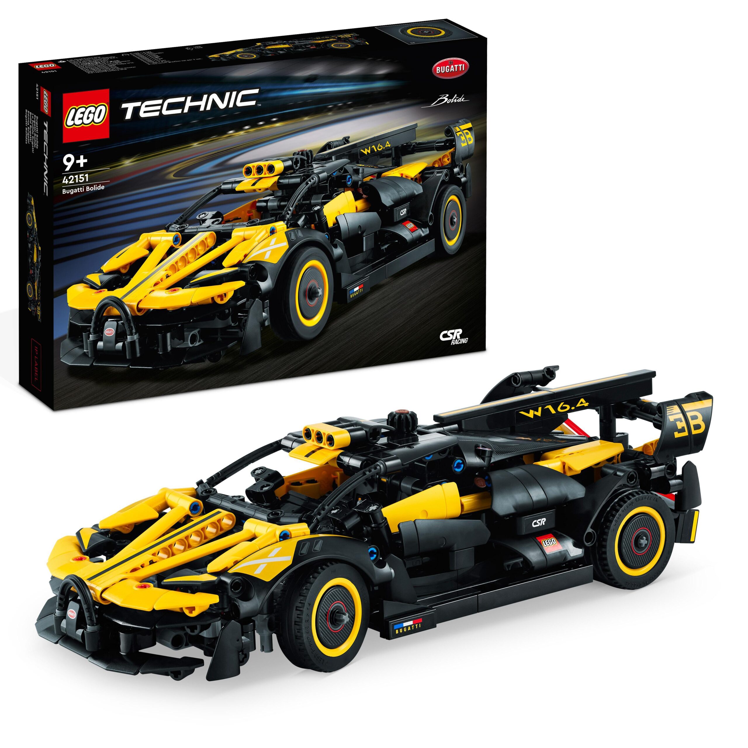 Lego technic 42151 bugatti bolide, kit macchina giocattolo