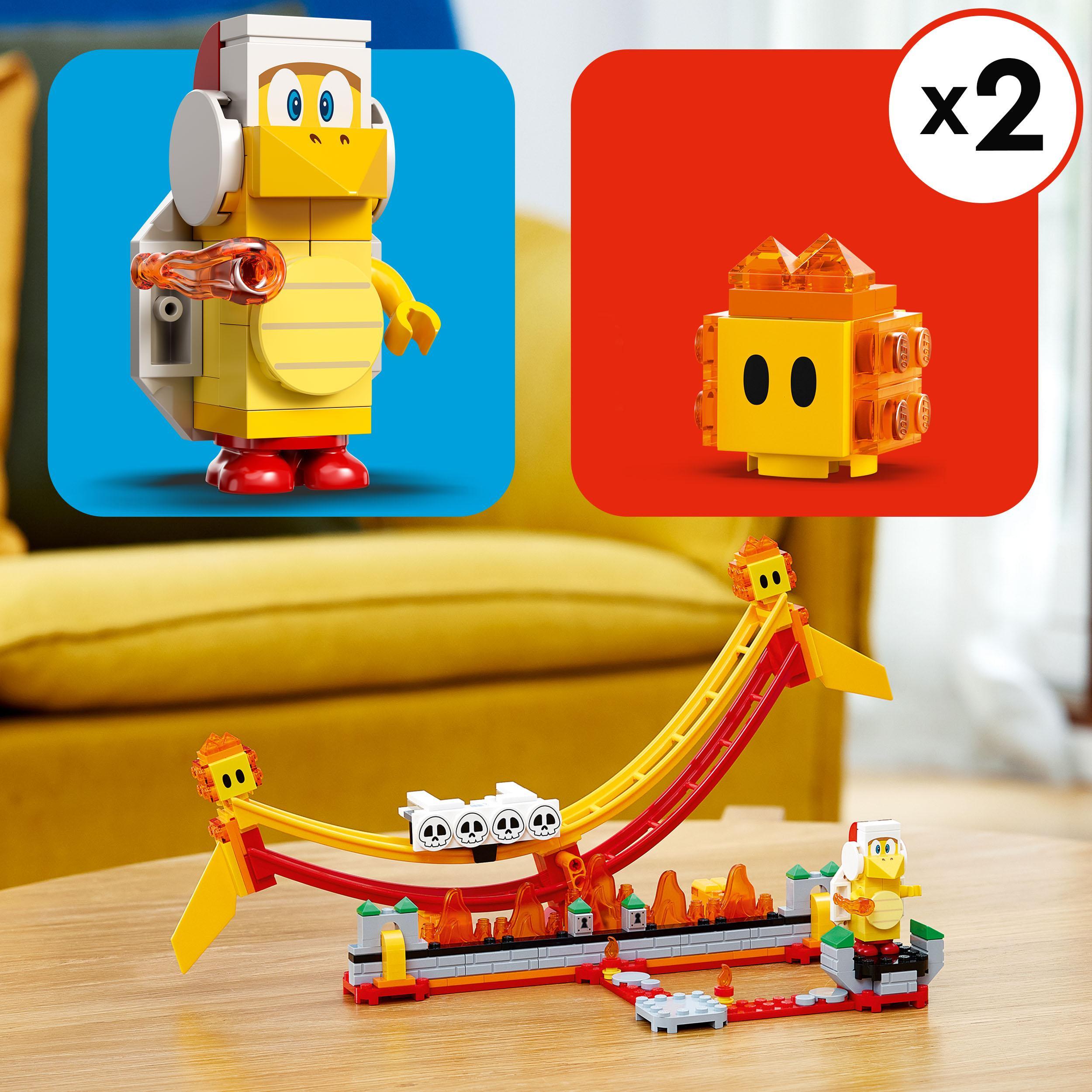 Lego super mario 71416 pack di espansione giro sull’onda lavica con figure di fuoco bros e 2 fiammetti, gioco da collezione - LEGO® Super Mario™, Super Mario