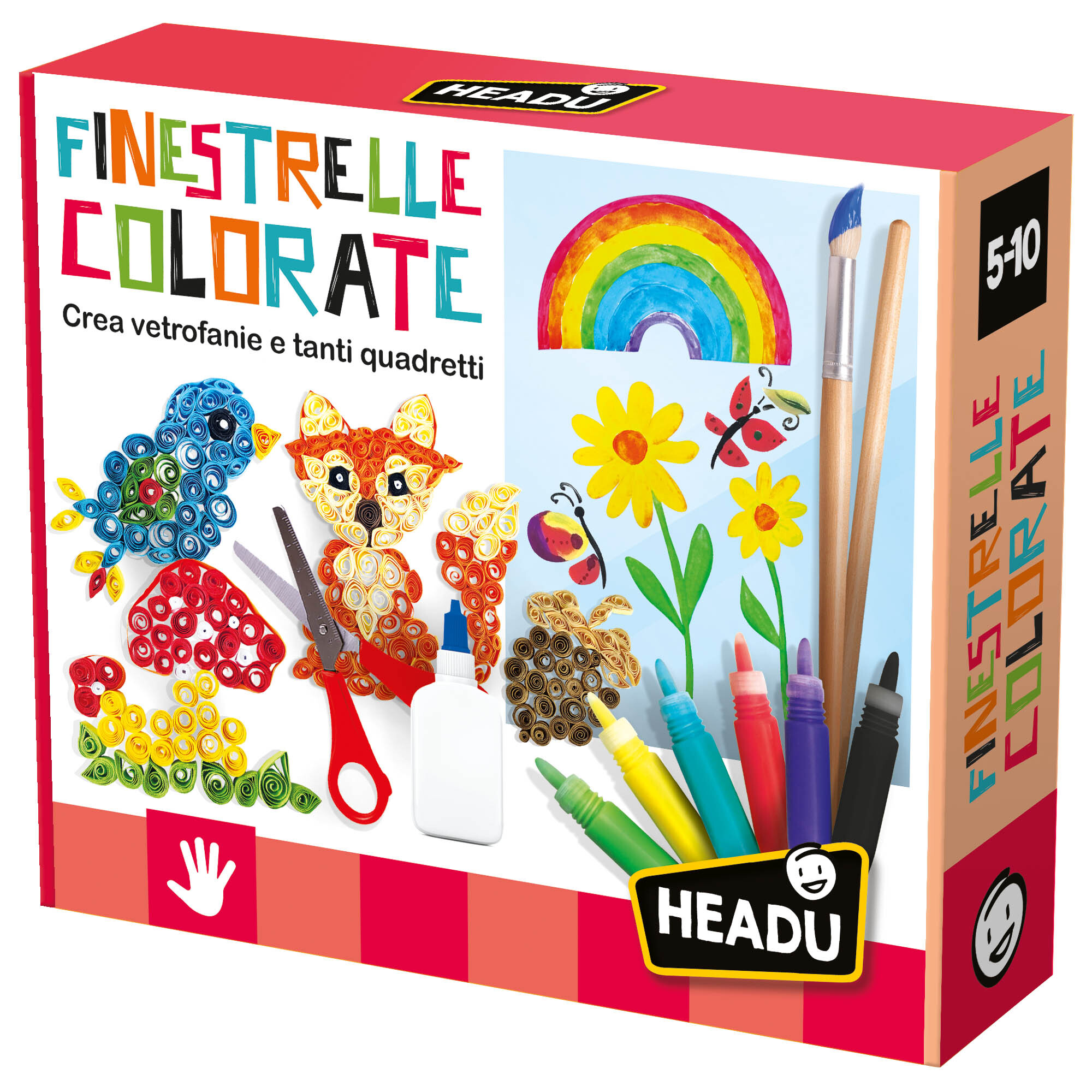 Headu - finestrelle colorate - gioco educativo art&craft 5-10 anni