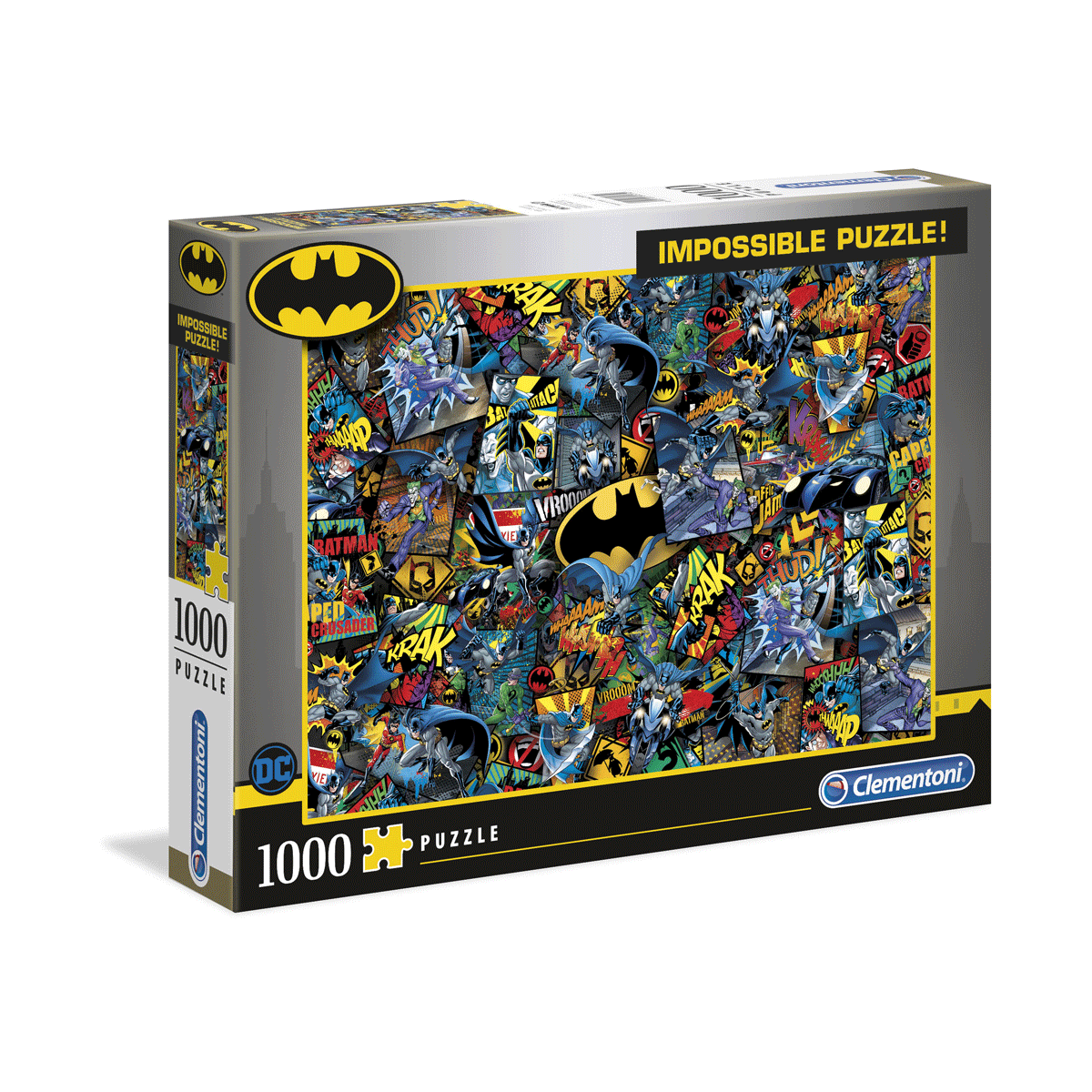 Clementoni - impossible puzzle - batman - puzzle adulti 1000 pezzi - 