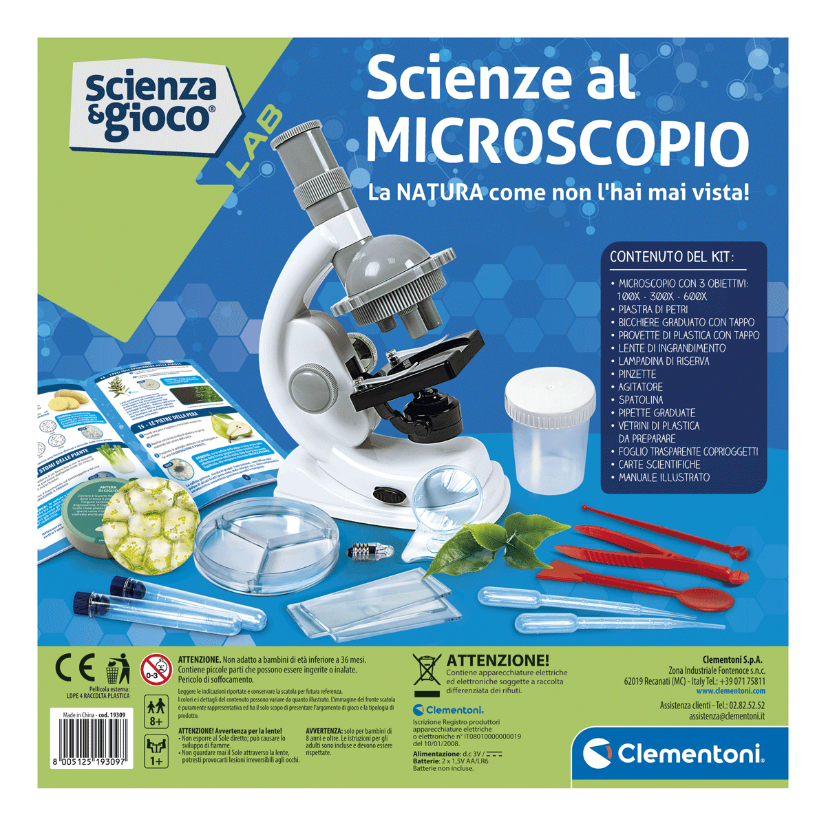 Clementoni - scienza e gioco lab - scienze al microscopio - Toys Center
