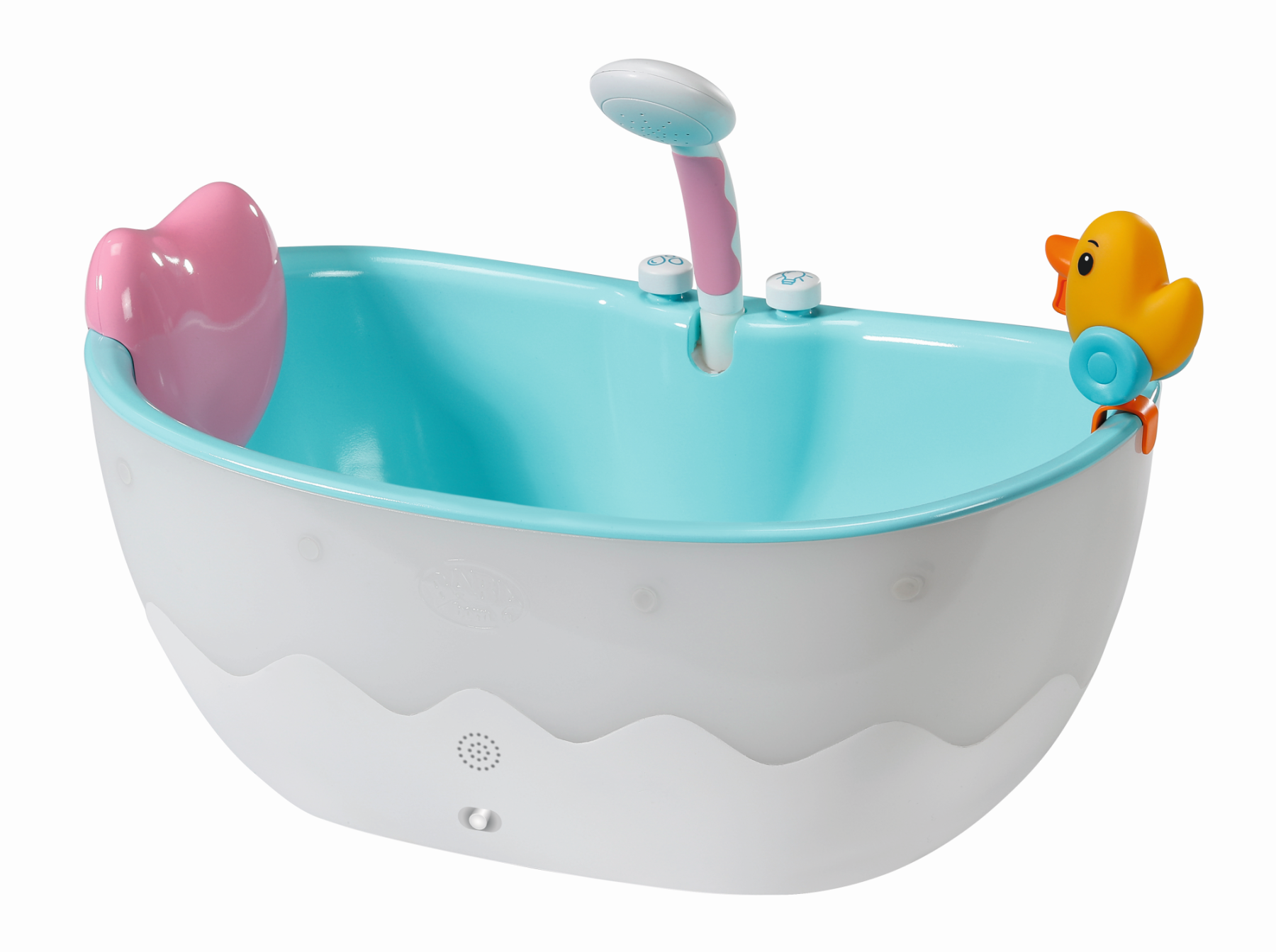 Baby born bath vasca da bagno per bambole da 36 e 43cm con effetti  sonori/luminosi - include cuscino e paperella che spruzza acqua - funziona  con pile - Toys Center
