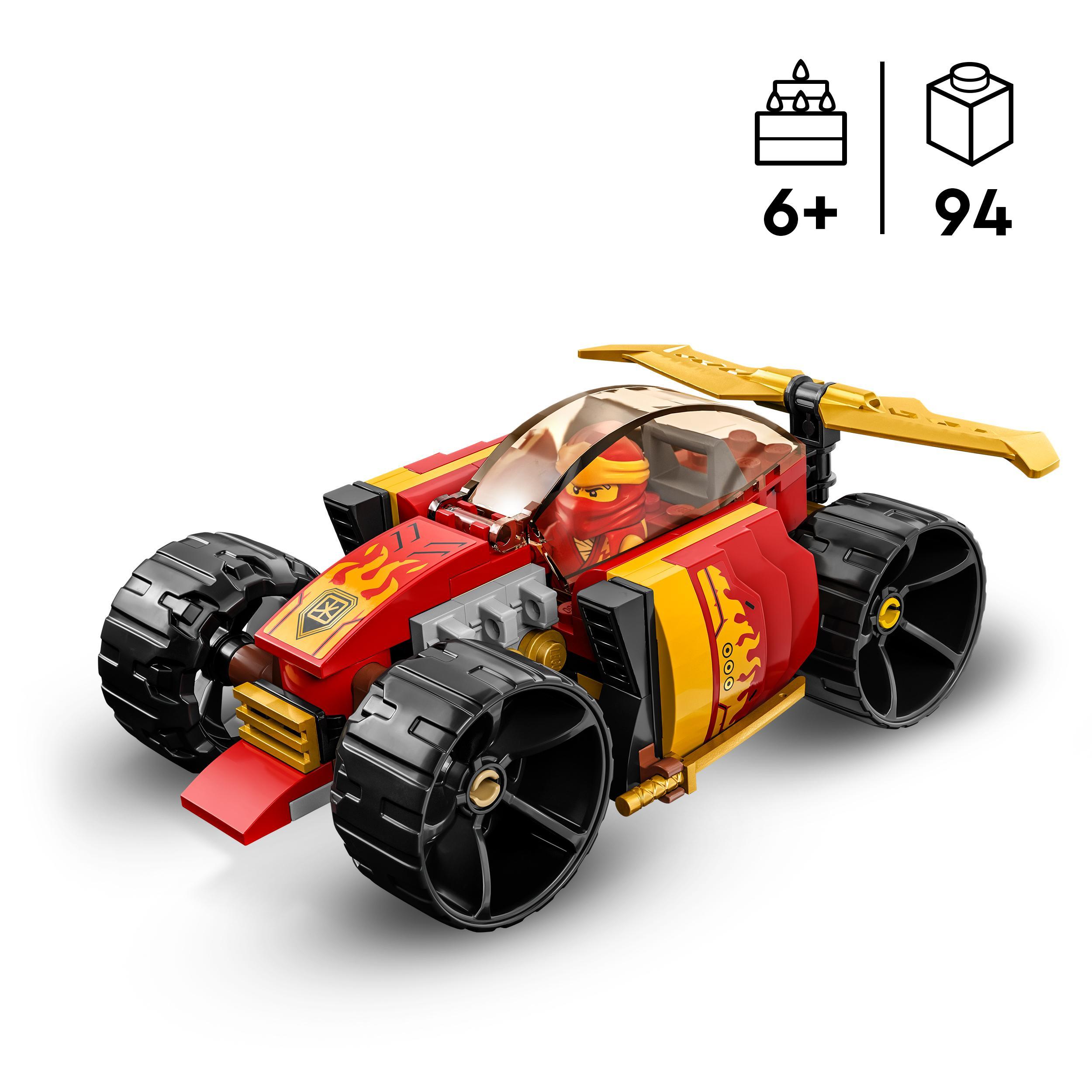 Lego ninjago 71780 auto da corsa ninja di kai - evolution, set 2in1 con macchina giocattolo e fuoristrada, giochi per bambini - LEGO NINJAGO