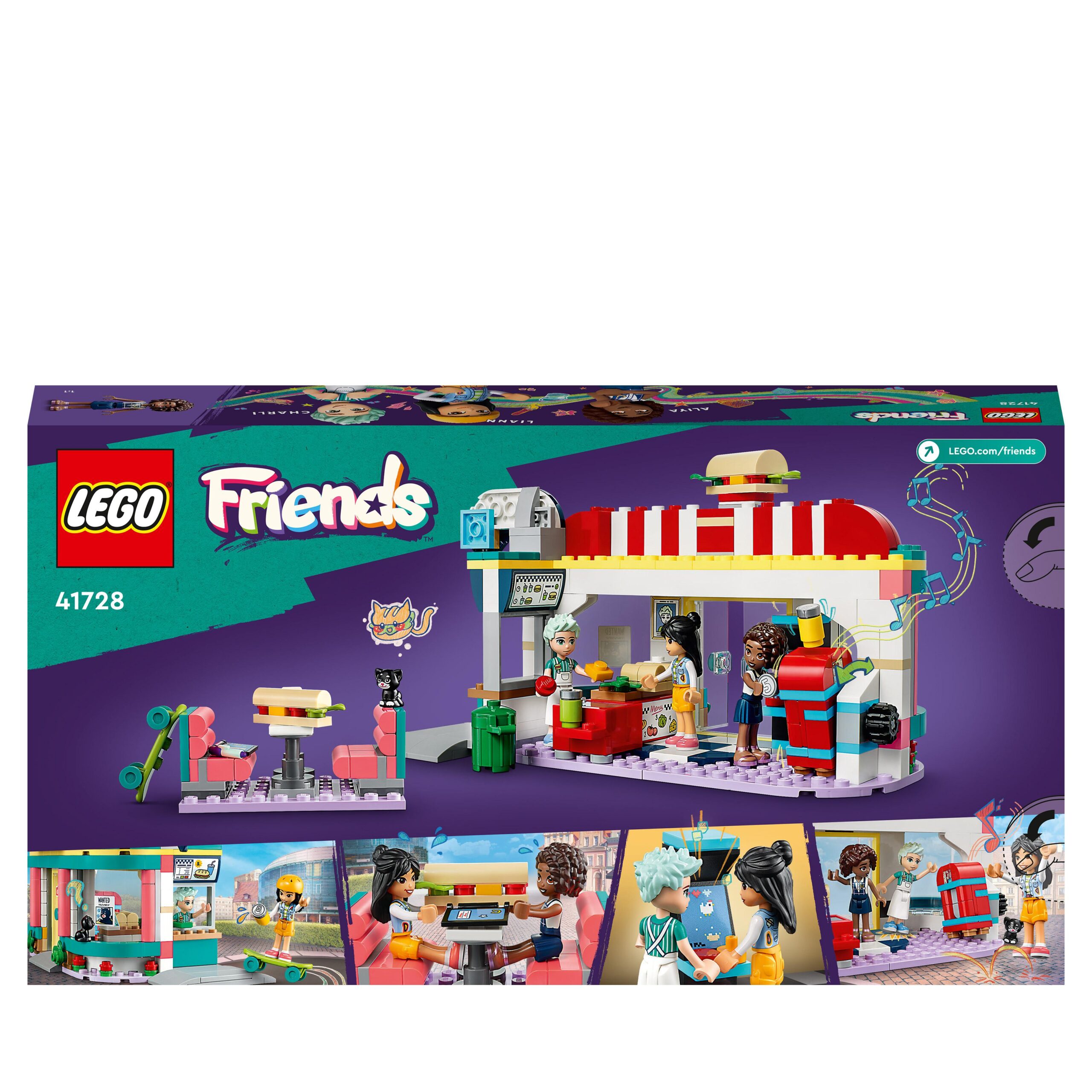 Lego friends 41728 ristorante nel centro di heartlake city, giochi per bambini 6+ anni, mini bamboline liann, aliya e charli - LEGO FRIENDS