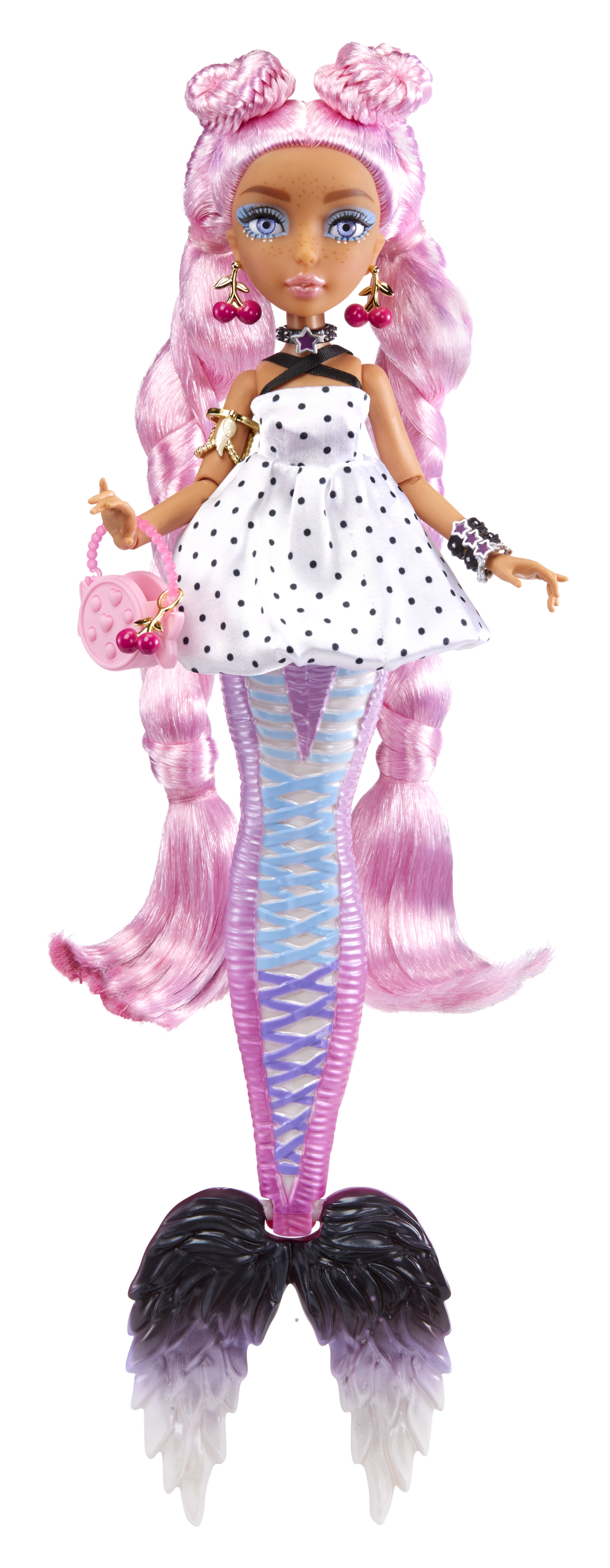 Mermaze mermaidz fashion fins - morra - include bambola alla moda personalizzabile con coda mix & match, pinna che cambia colore - MERMEIDZ