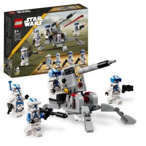 Lego star wars 75345 battle pack clone troopers legione 501, modellino da costruire con cannone giocattolo av-7 e 4 personaggi - LEGO® Star Wars™, Star Wars