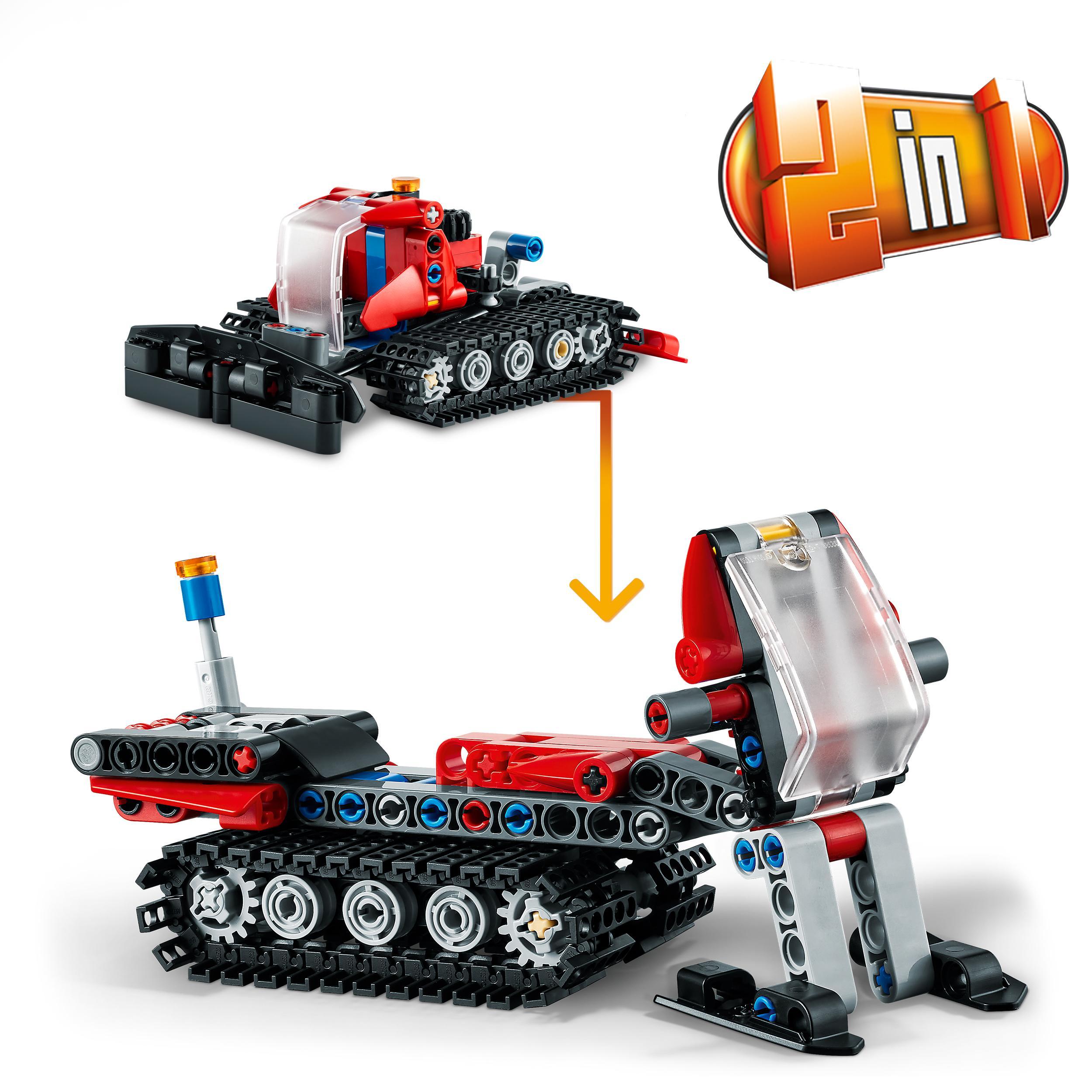 Lego technic 42148 gatto delle nevi, set 2 in 1 con motoslitta e spazzaneve giocattolo, giochi per bambini 7+, idee regalo - LEGO TECHNIC