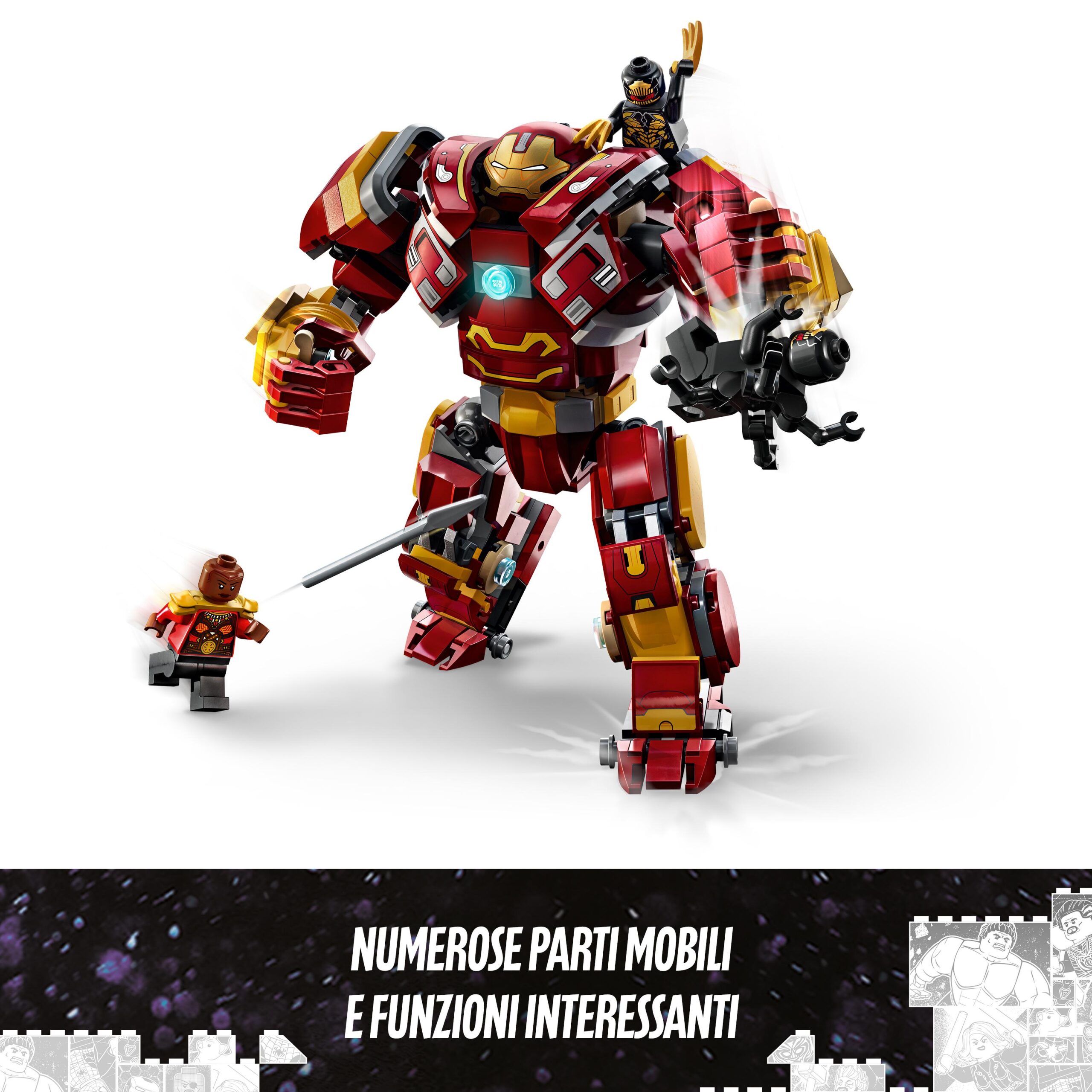 Lego marvel 76247 hulkbuster: la battaglia di wakanda, action figure mech di hulk, avengers: infinity war, giochi per bambini - LEGO SUPER HEROES, Avengers