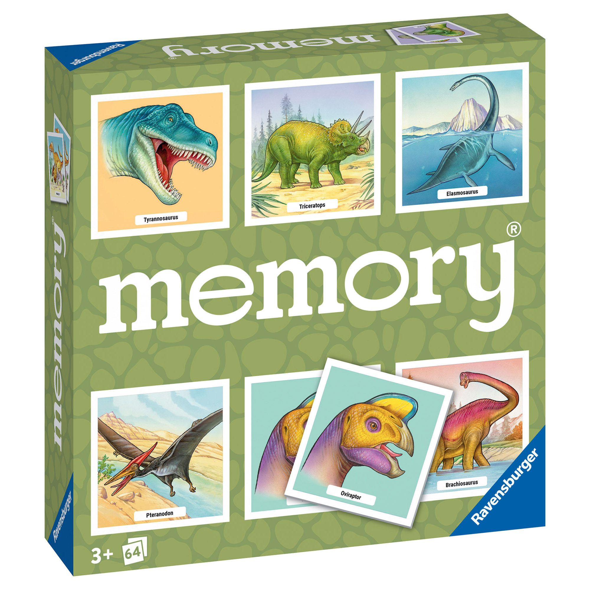 Ravensburger - memory® dinosauri, 64 tessere, gioco da tavolo, 3+ anni - RAVENSBURGER