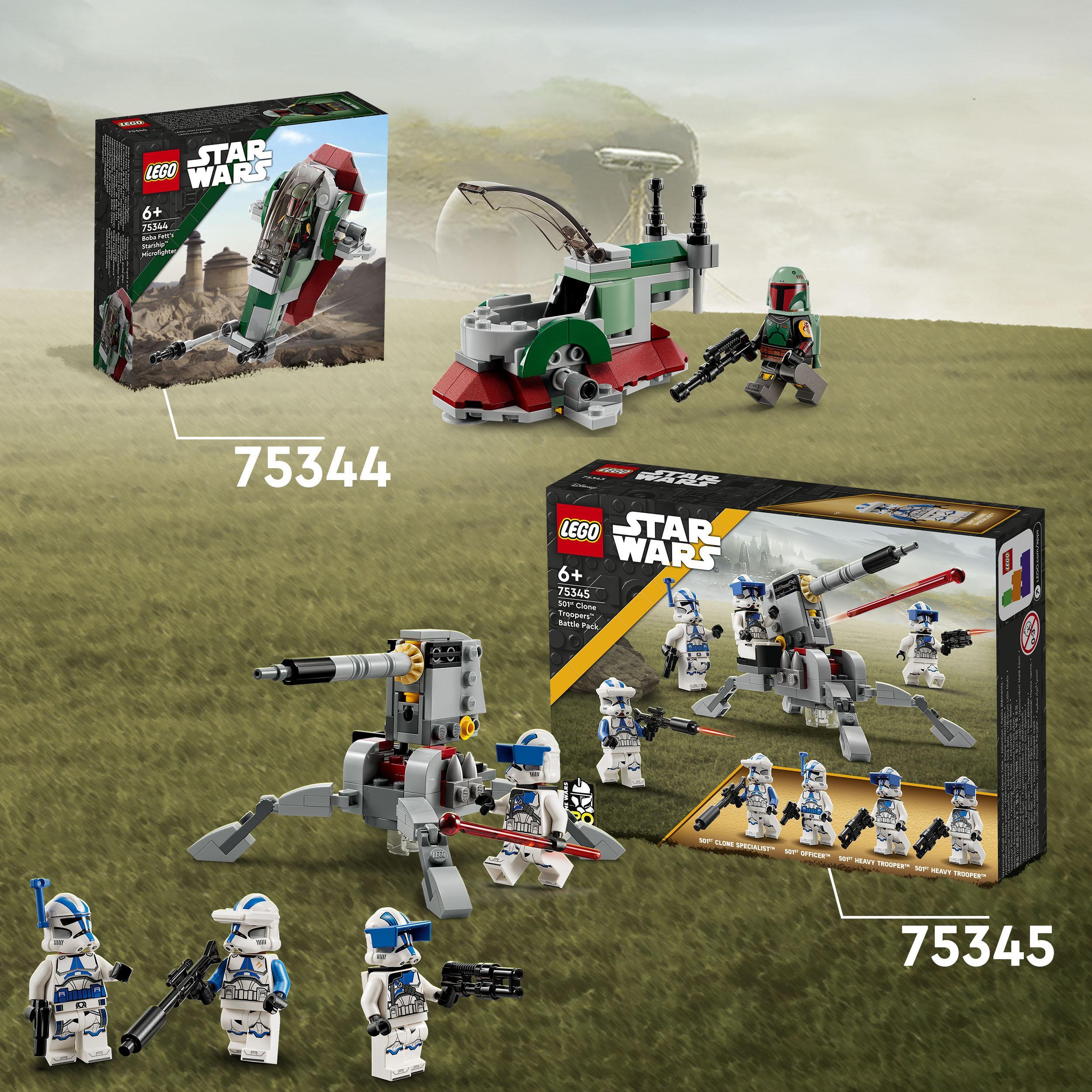 Lego star wars 75345 battle pack clone troopers legione 501, modellino da costruire con cannone giocattolo av-7 e 4 personaggi - LEGO® Star Wars™, Star Wars