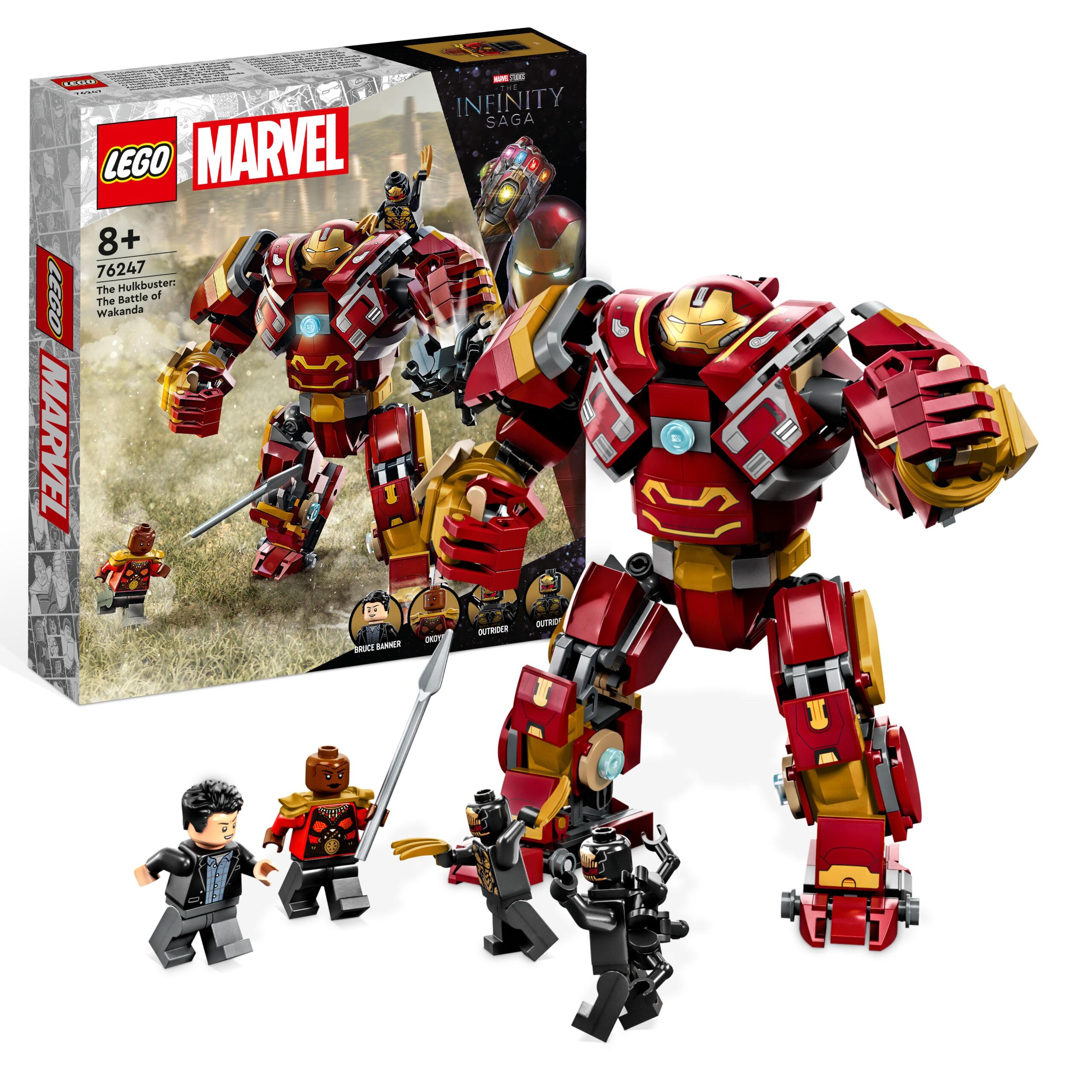 Lego marvel 76247 hulkbuster: la battaglia di wakanda, action figure mech di hulk, avengers: infinity war, giochi per bambini - LEGO SUPER HEROES, Avengers