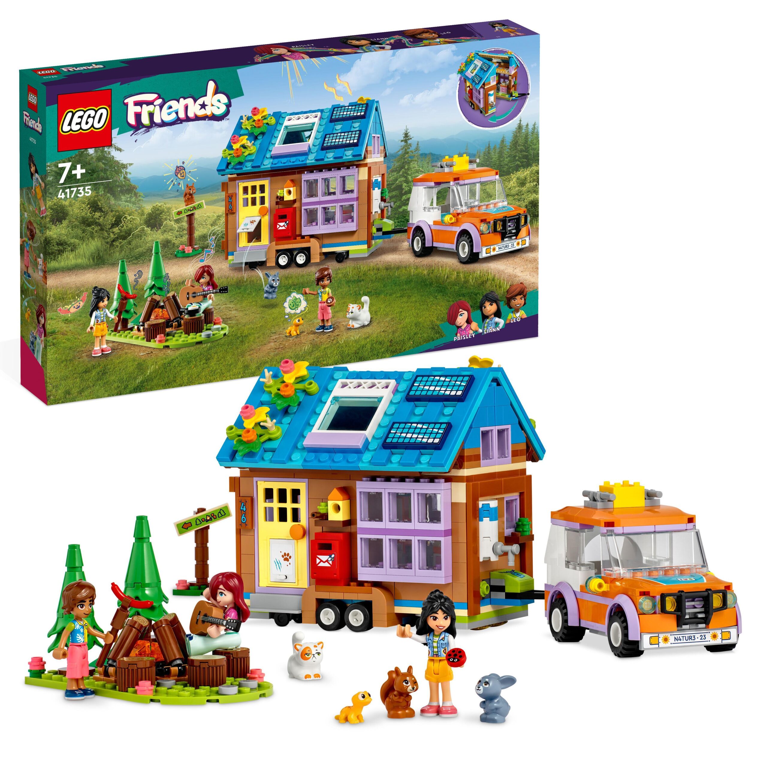 Lego friends 41735 casetta mobile, roulotte con macchina giocattolo, mini  bamboline leo e liann, giochi per bambini, idea regalo - Toys Center