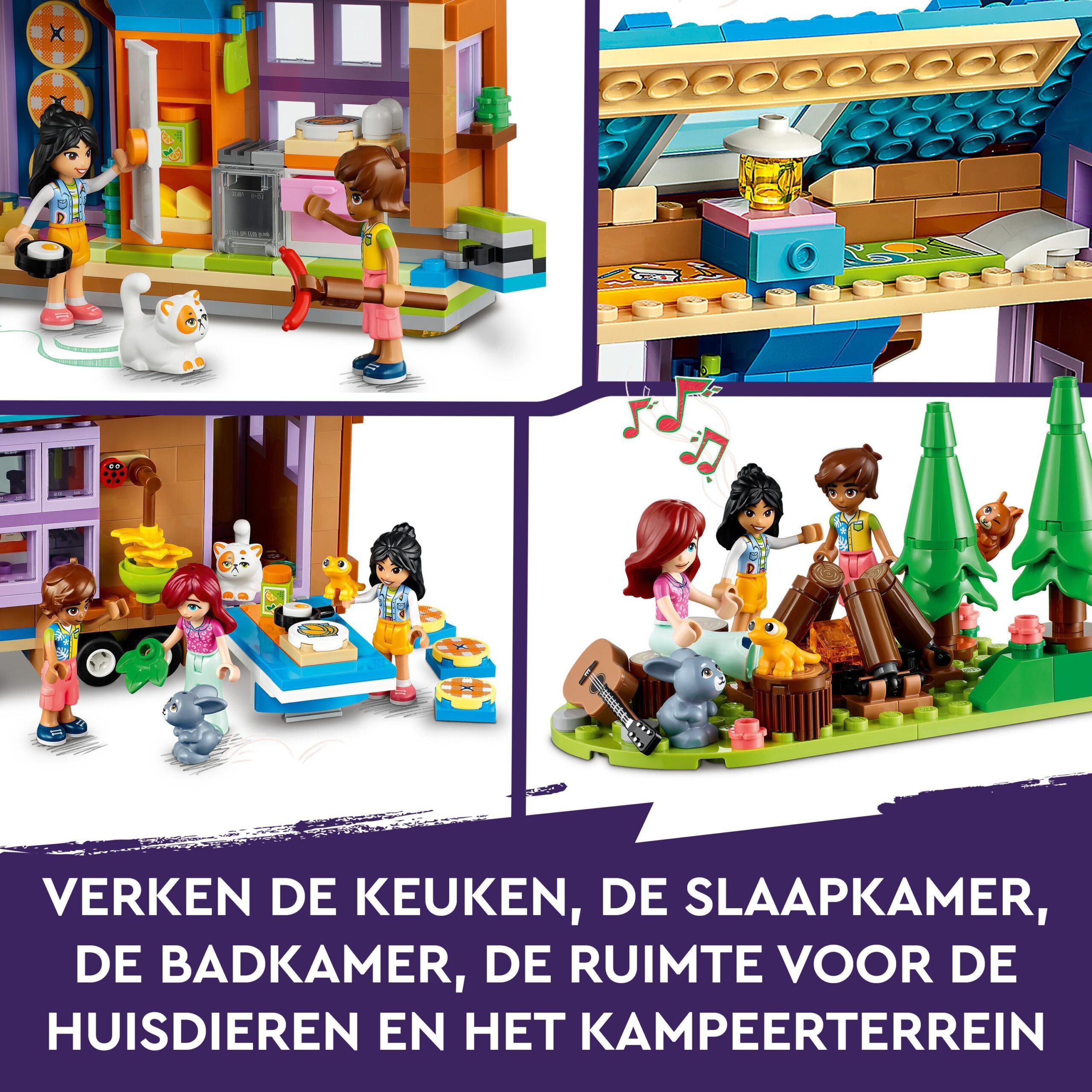 Lego friends 41735 casetta mobile, roulotte con macchina giocattolo, mini bamboline leo e liann, giochi per bambini, idea regalo - LEGO FRIENDS