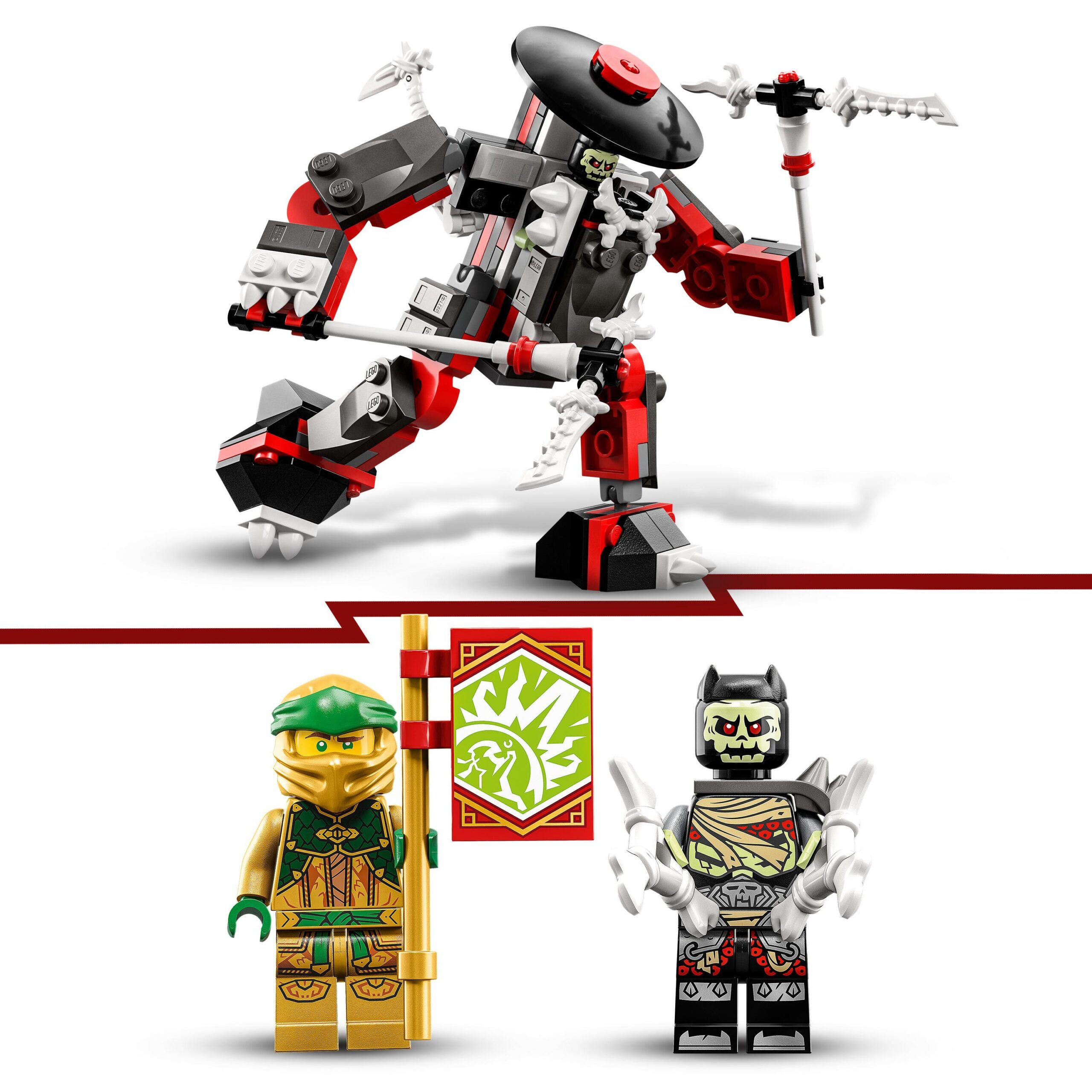 Lego ninjago 71781 mech da battaglia di lloyd - evolution, set con 2 action figure, giochi per bambini 6+ con minifigure - LEGO NINJAGO