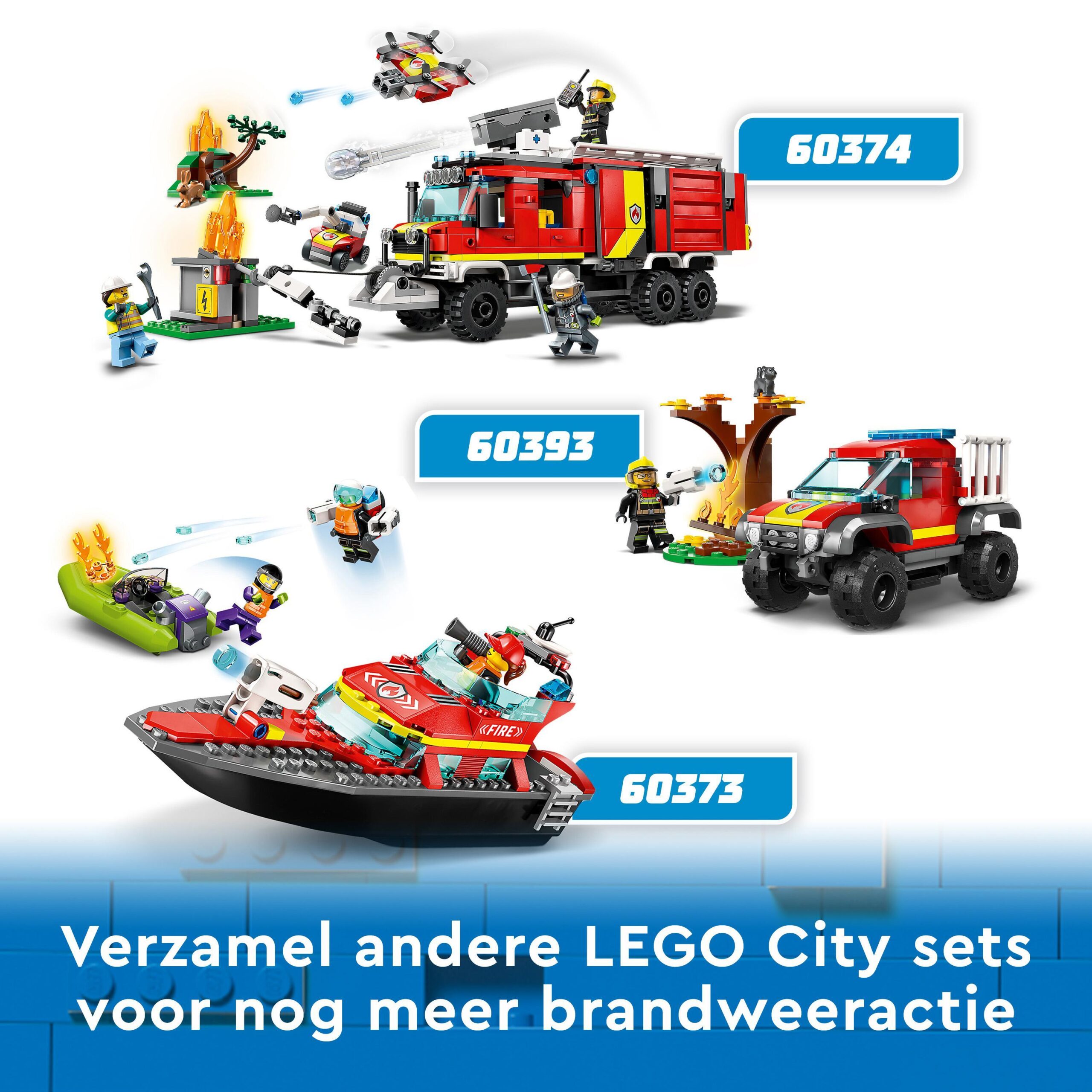 Lego city fire 60374 autopompa dei vigili del fuoco, unità di comando  pompieri, camion giocattolo e droni, giochi per bambini - Toys Center