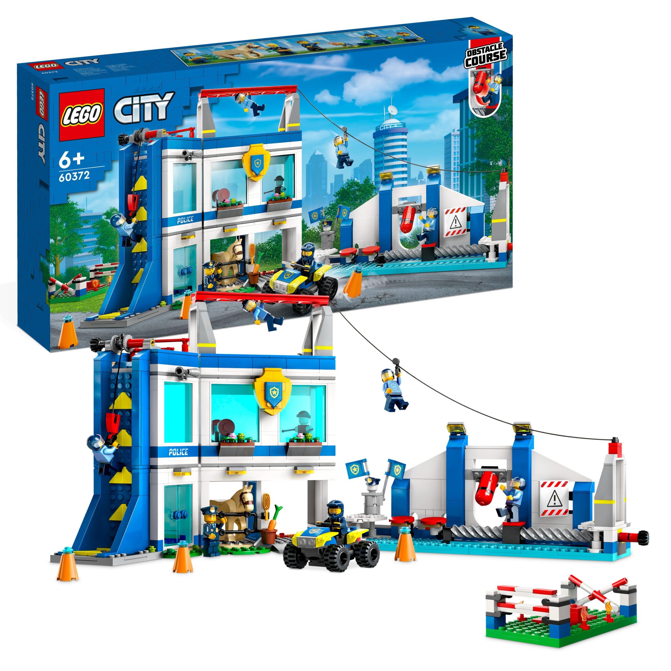Lego city 60372 accademia di addestramento della polizia con macchina, cavallo giocattolo e 6 minifigure, giochi per bambini - LEGO CITY